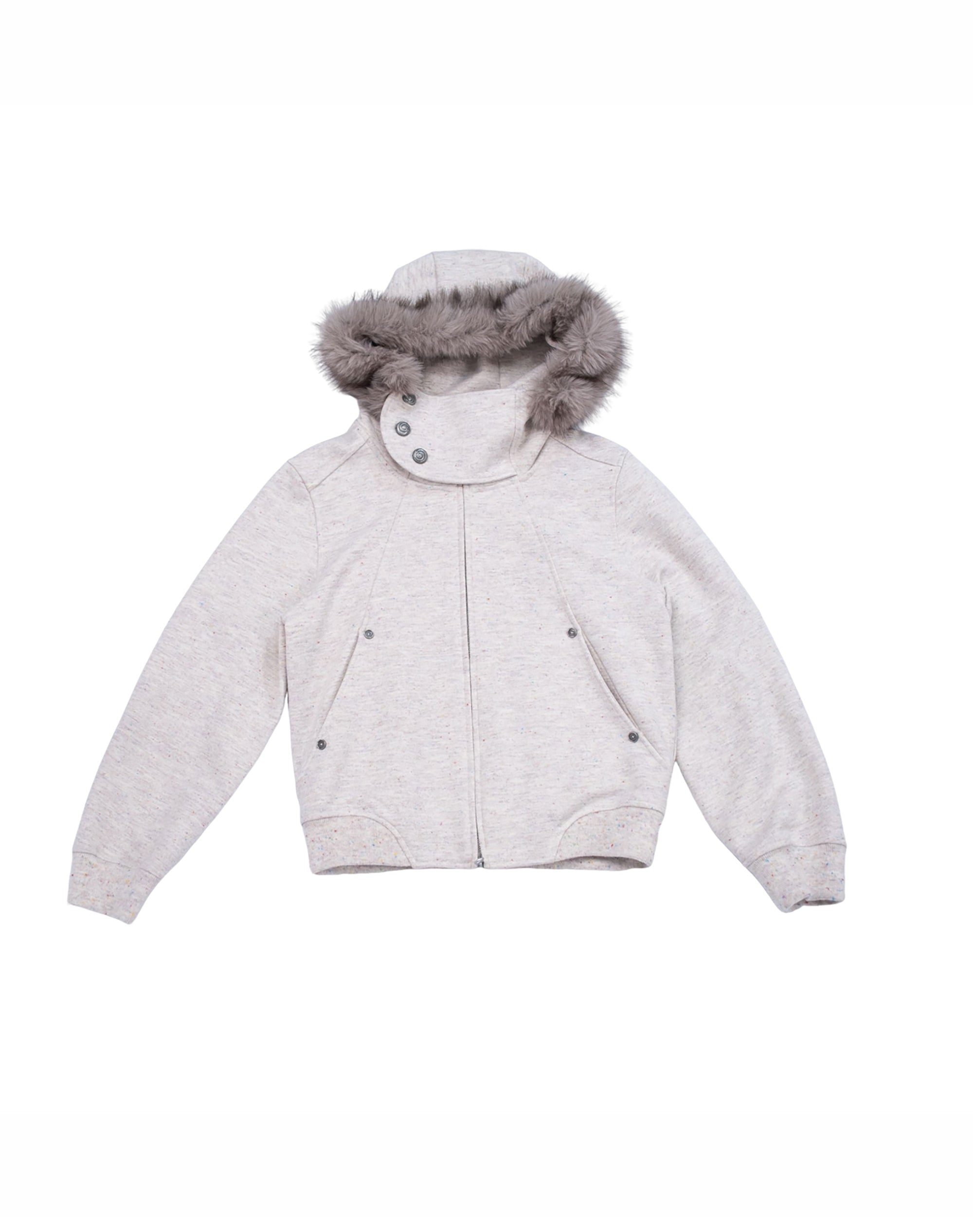 CONFUN Detachable Fur Windproof Collar Fleece Hoodie