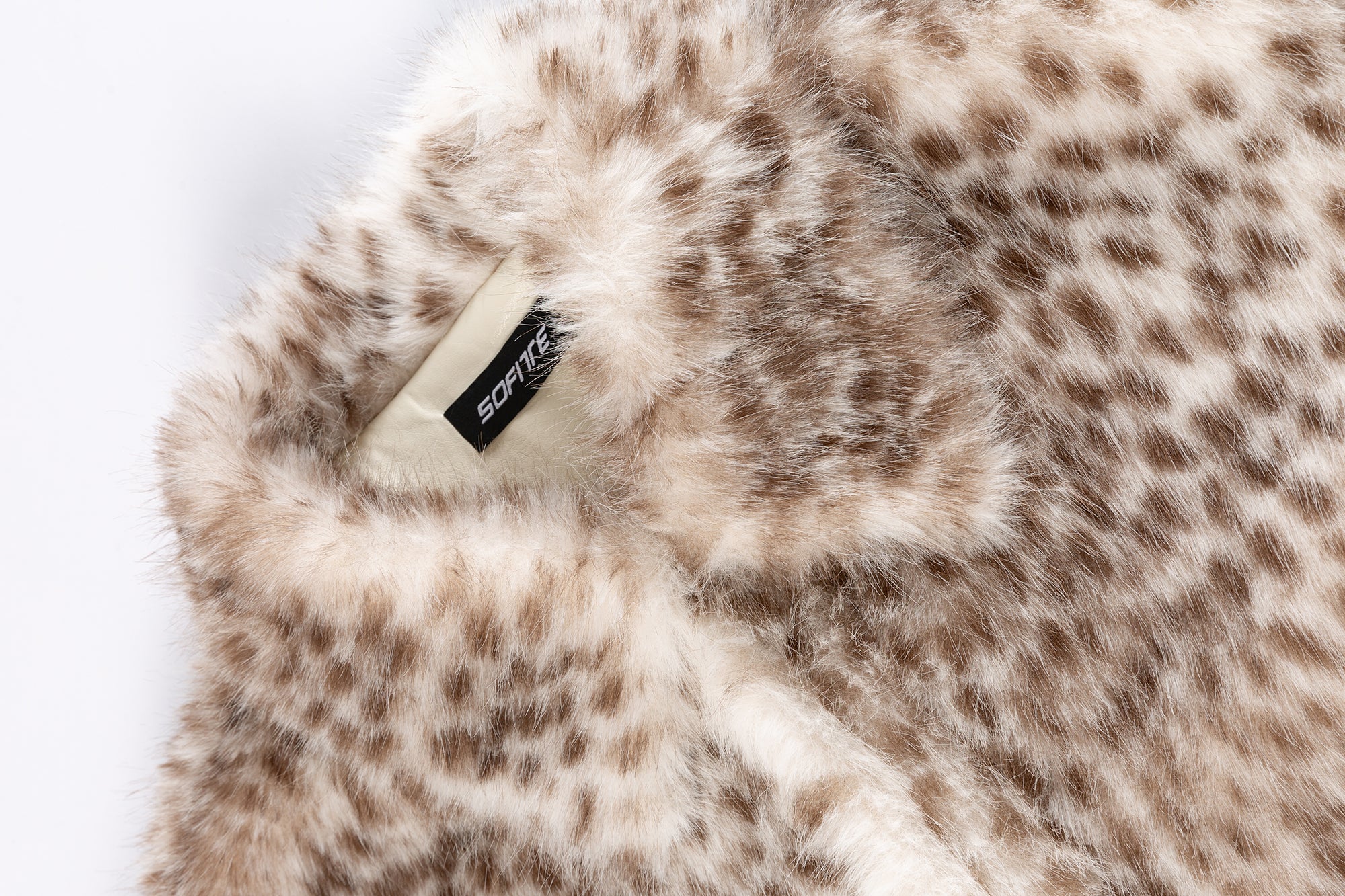 SOFITTE Retro Leopard Faux Fur Jacket
