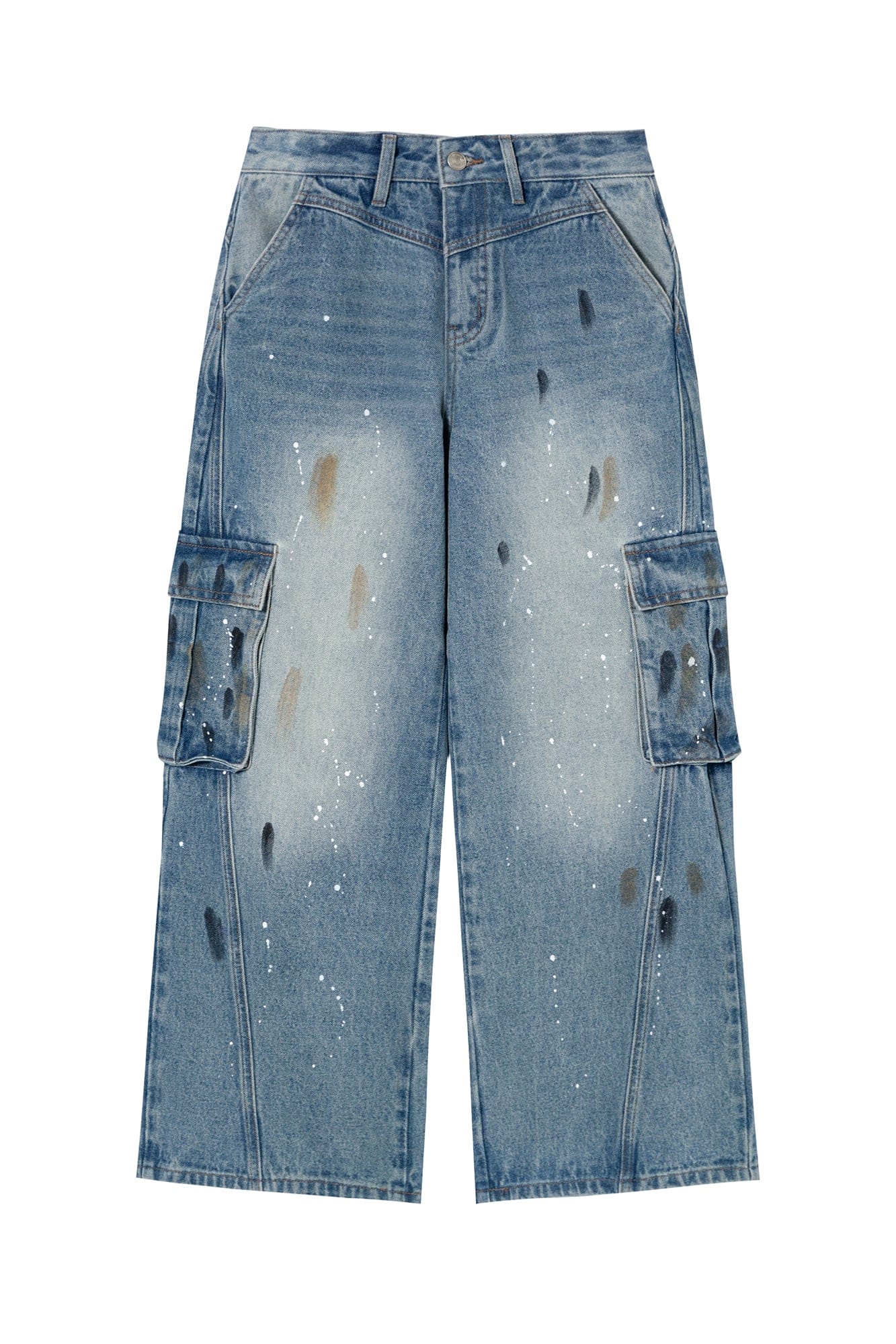 SOFITTE Splatter Stain Utility Cargo Jeans