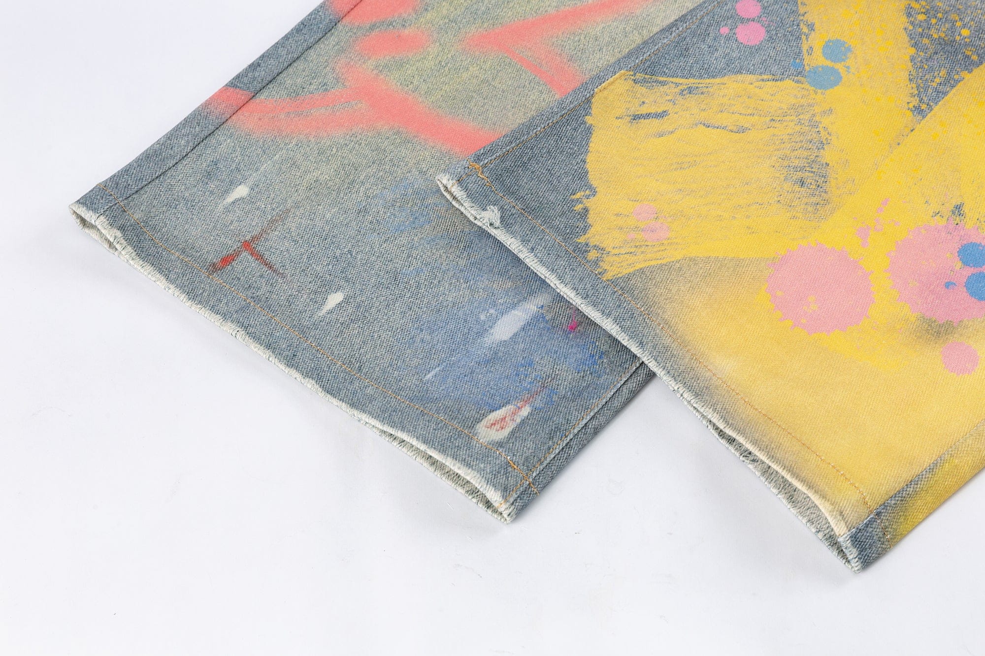 SOFITTE Graffiti Full-Printed Wide-Leg Jeans