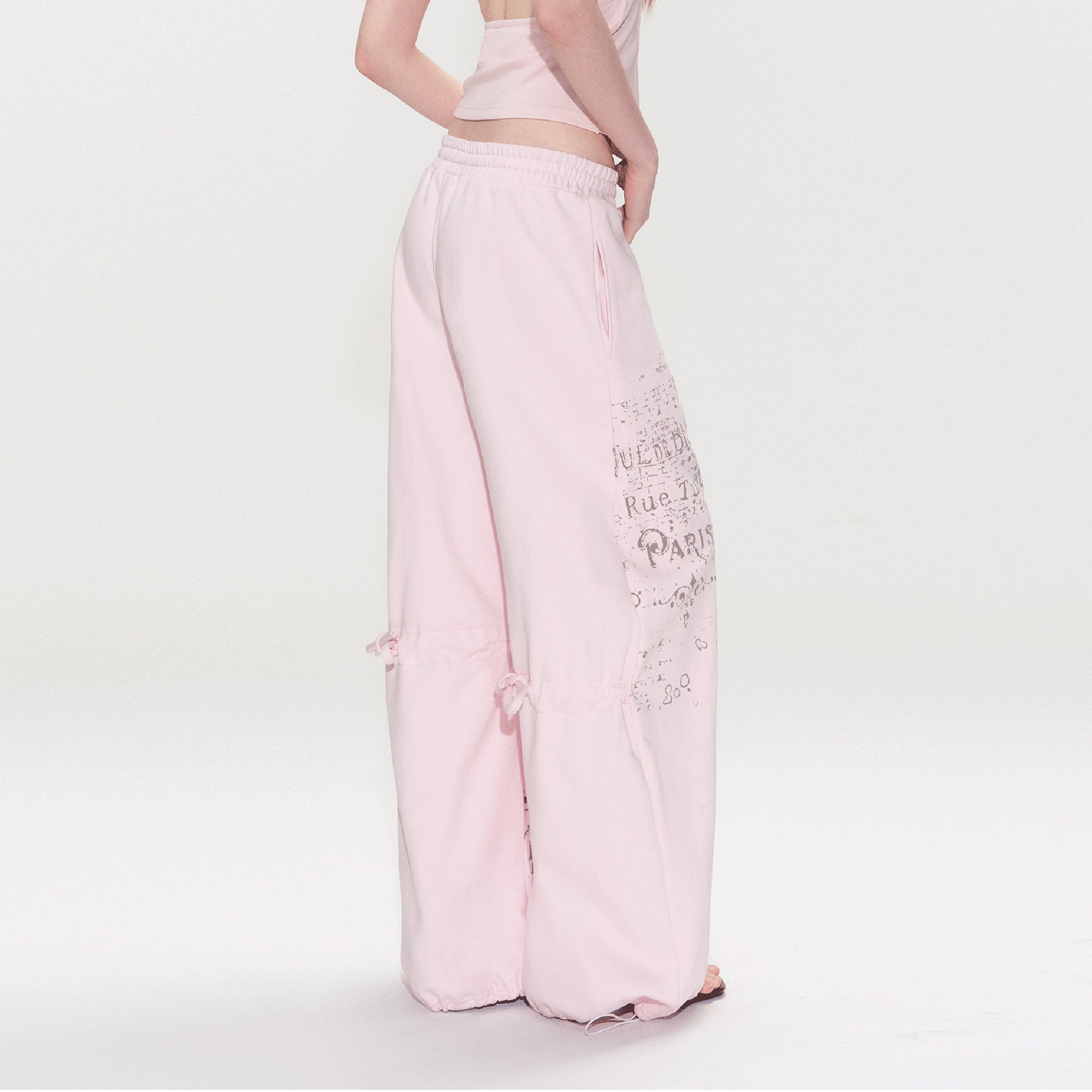 THE NEVERMORE Graphic Drawstring Oversized Pants