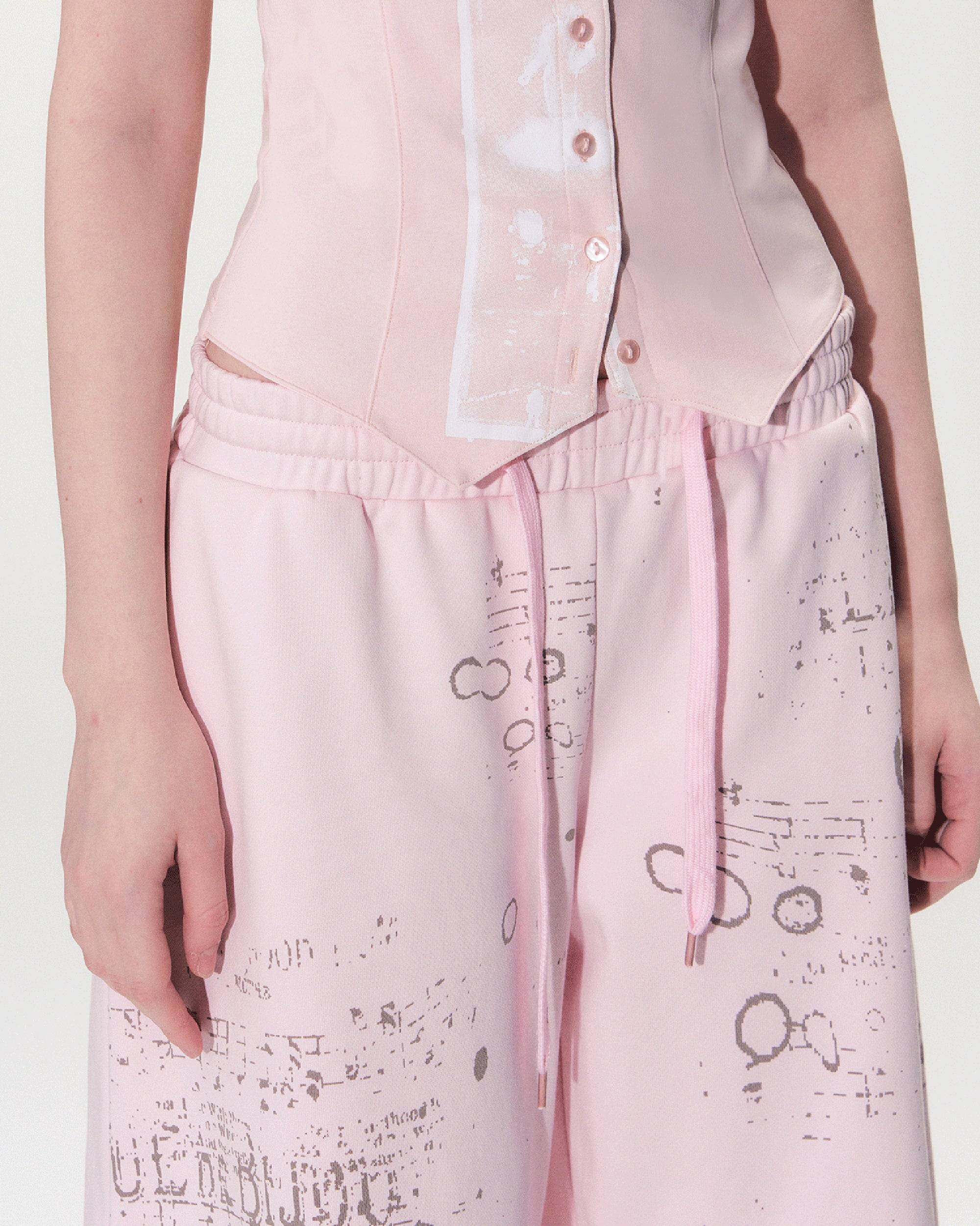 THE NEVERMORE Graphic Drawstring Oversized Pants