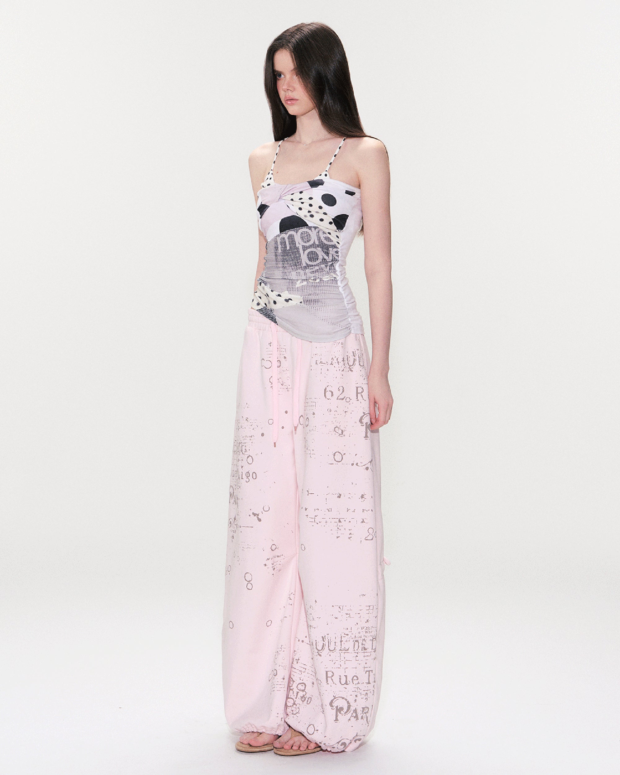 THE NEVERMORE Graphic Drawstring Oversized Pants