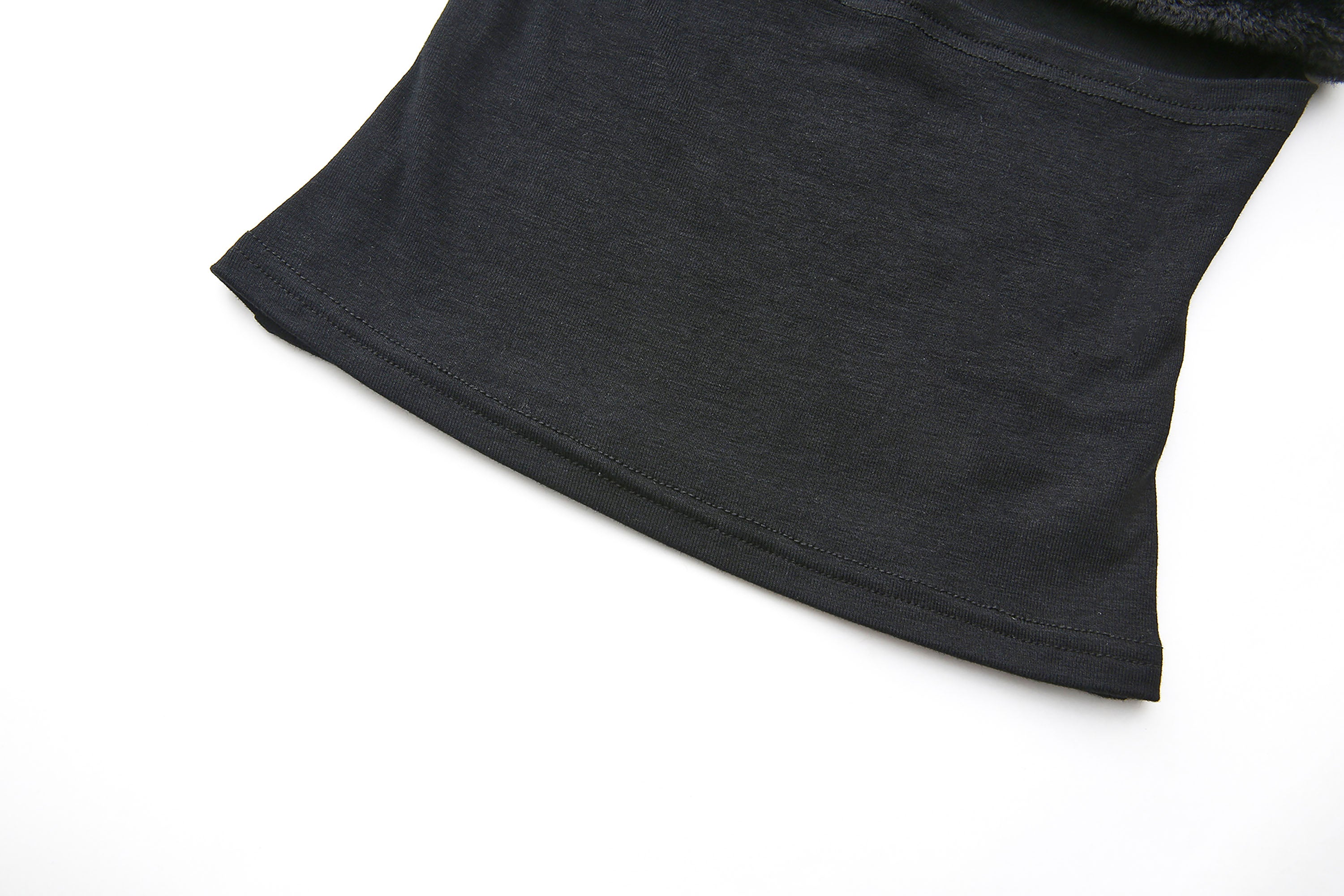 NEVER OFFEND L ANGEL Faux-Fur Bandeau Cross Rivet Cut-Out Top