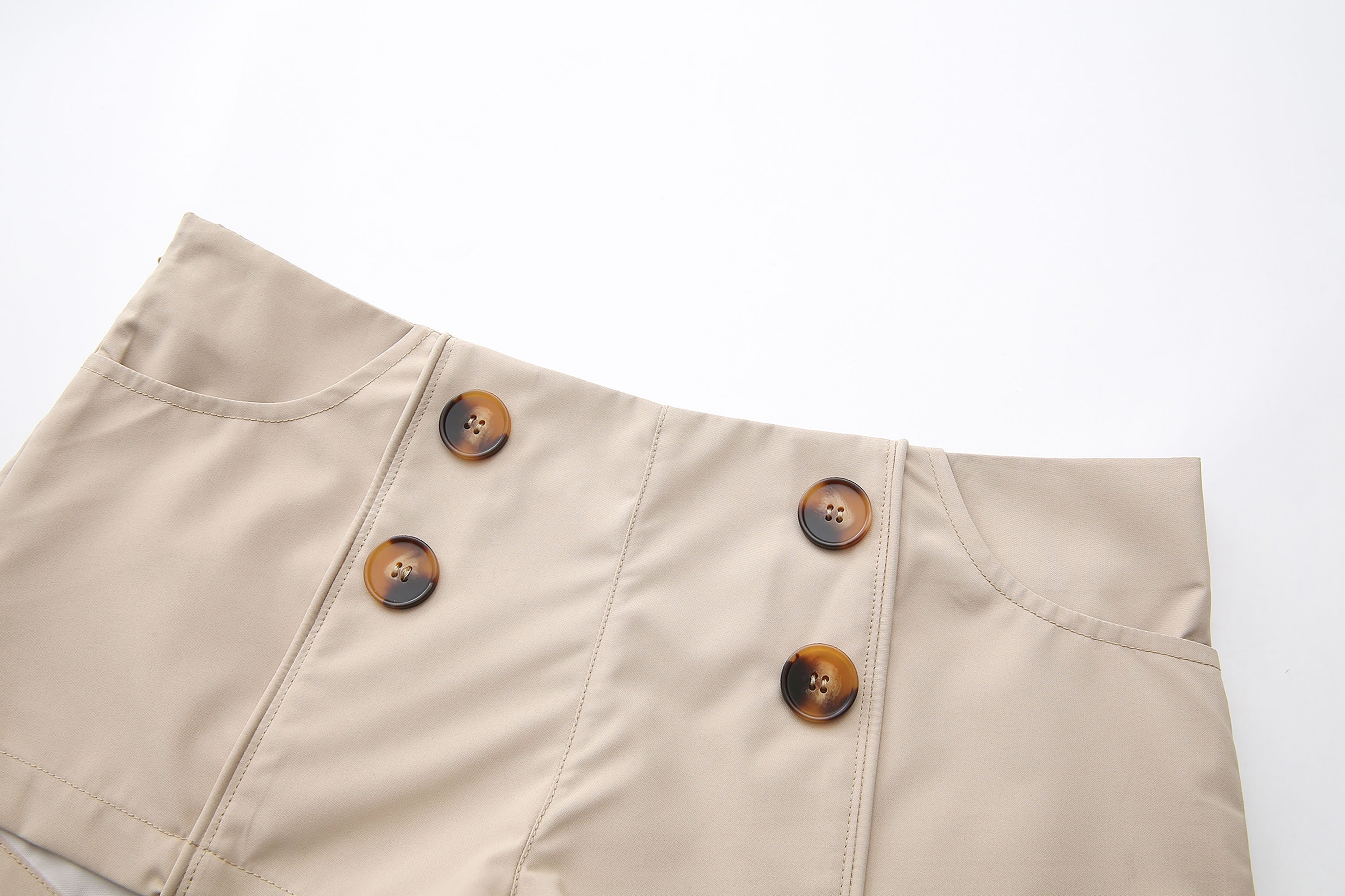 NEVER OFFEND L ANGEL Faux-Fur Trim Double-Breasted Military Set