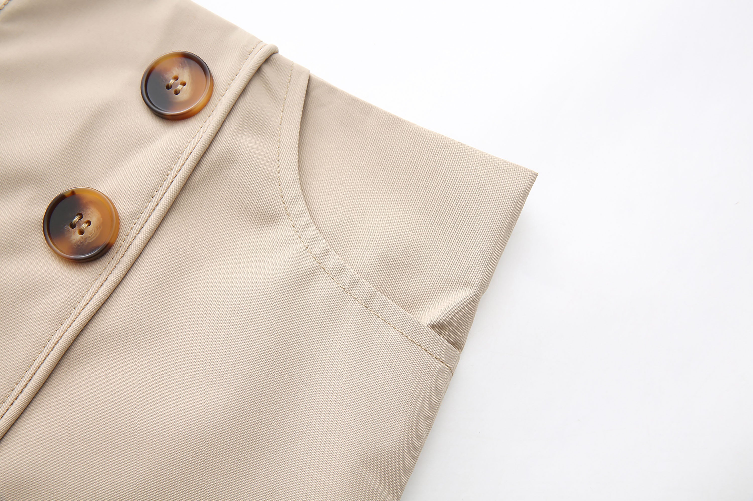 NEVER OFFEND L ANGEL Faux-Fur Trim Double-Breasted Military Set