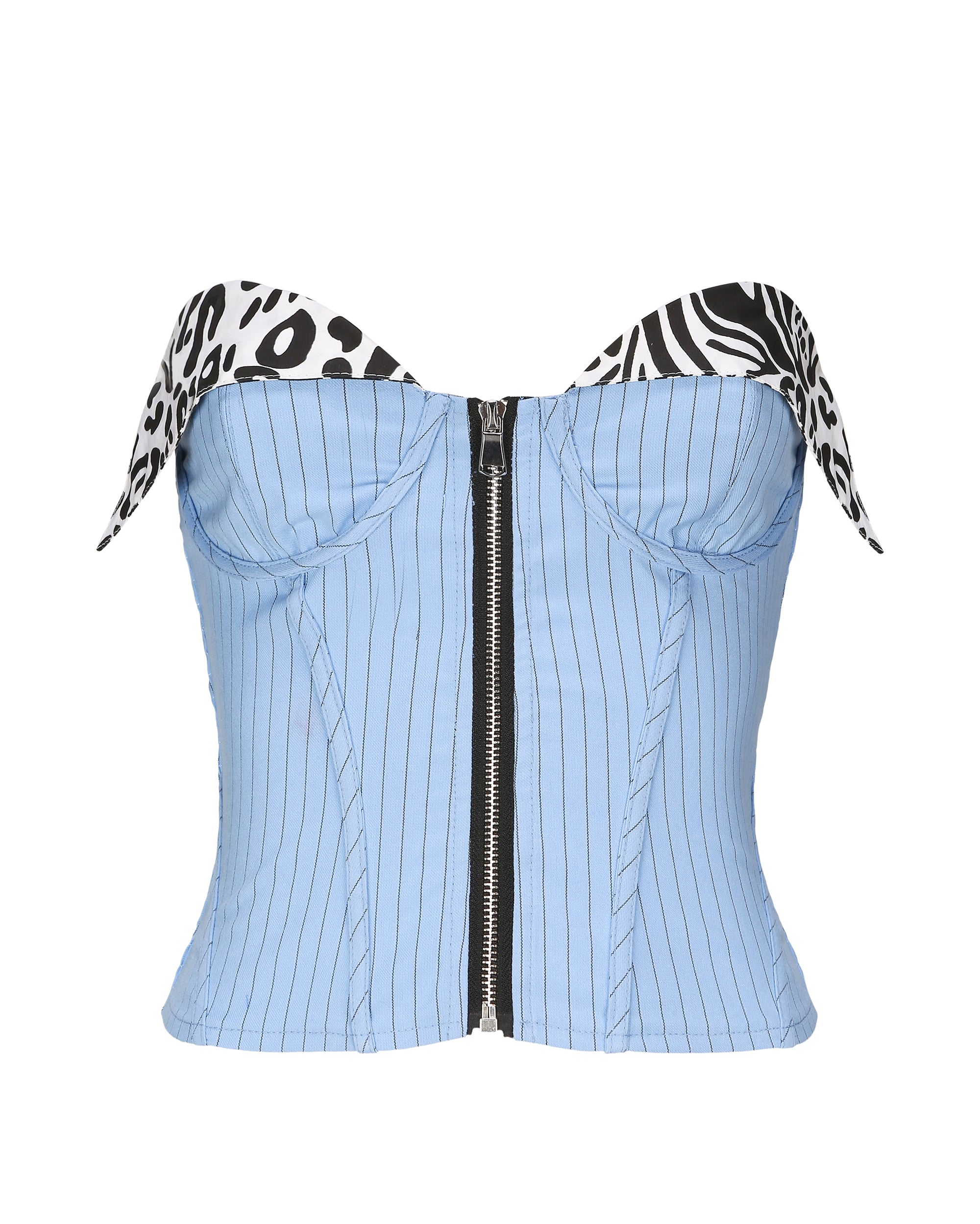 NEVER OFFEND L ANGEL Animal Print Bustier Set