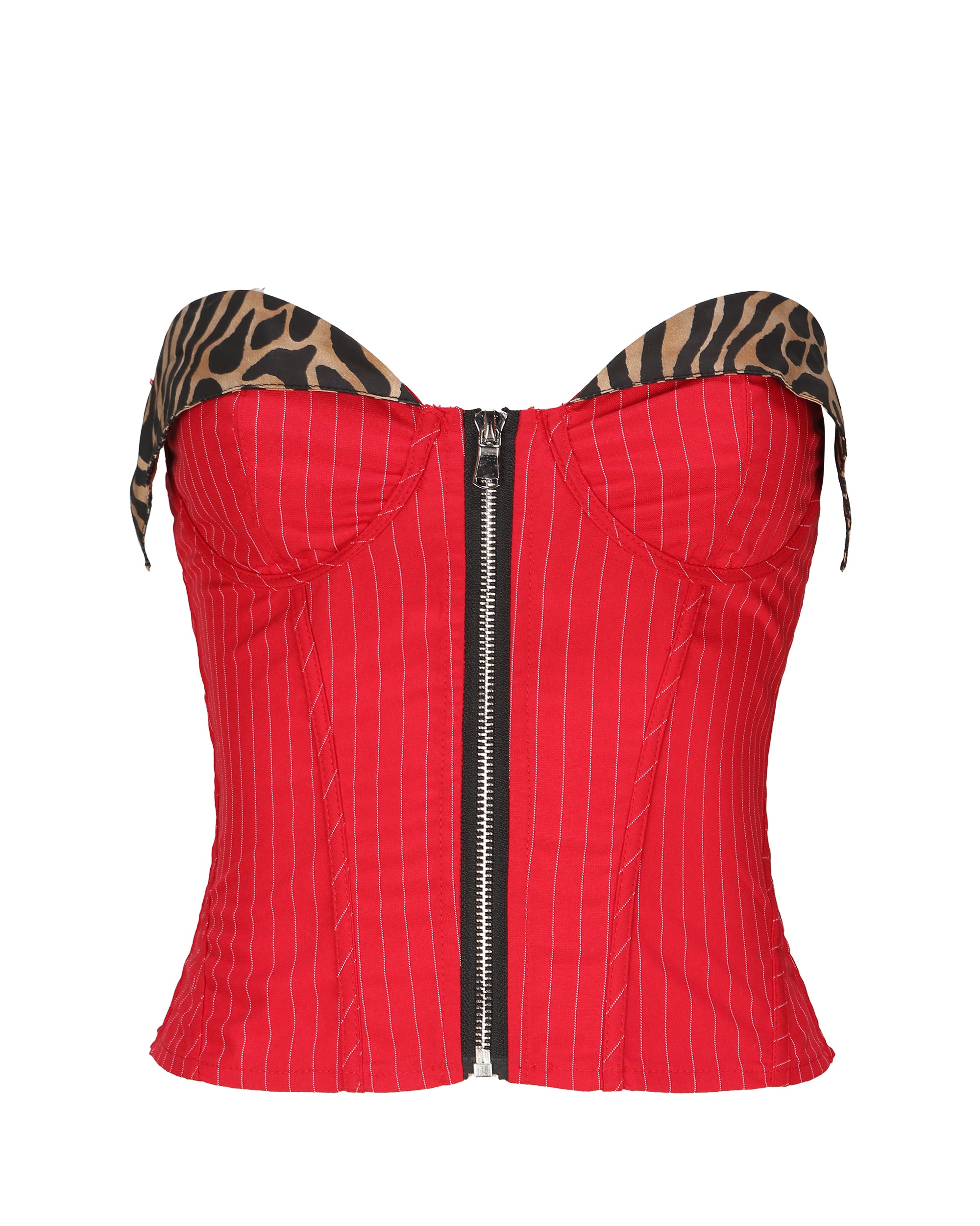 NEVER OFFEND L ANGEL Animal Print Bustier Set