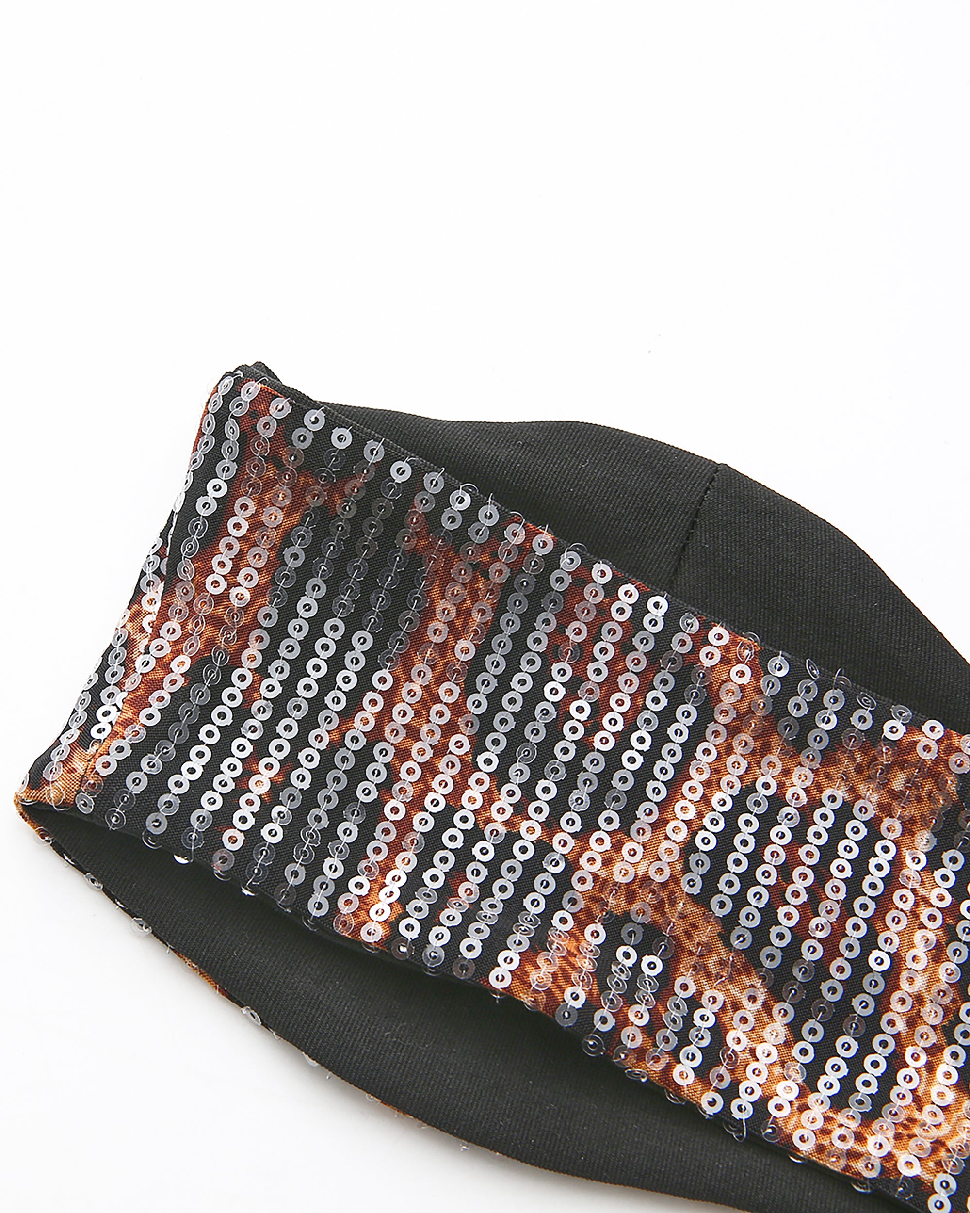 NEVER OFFEND L ANGEL Leopard Sequin Bandeau Top