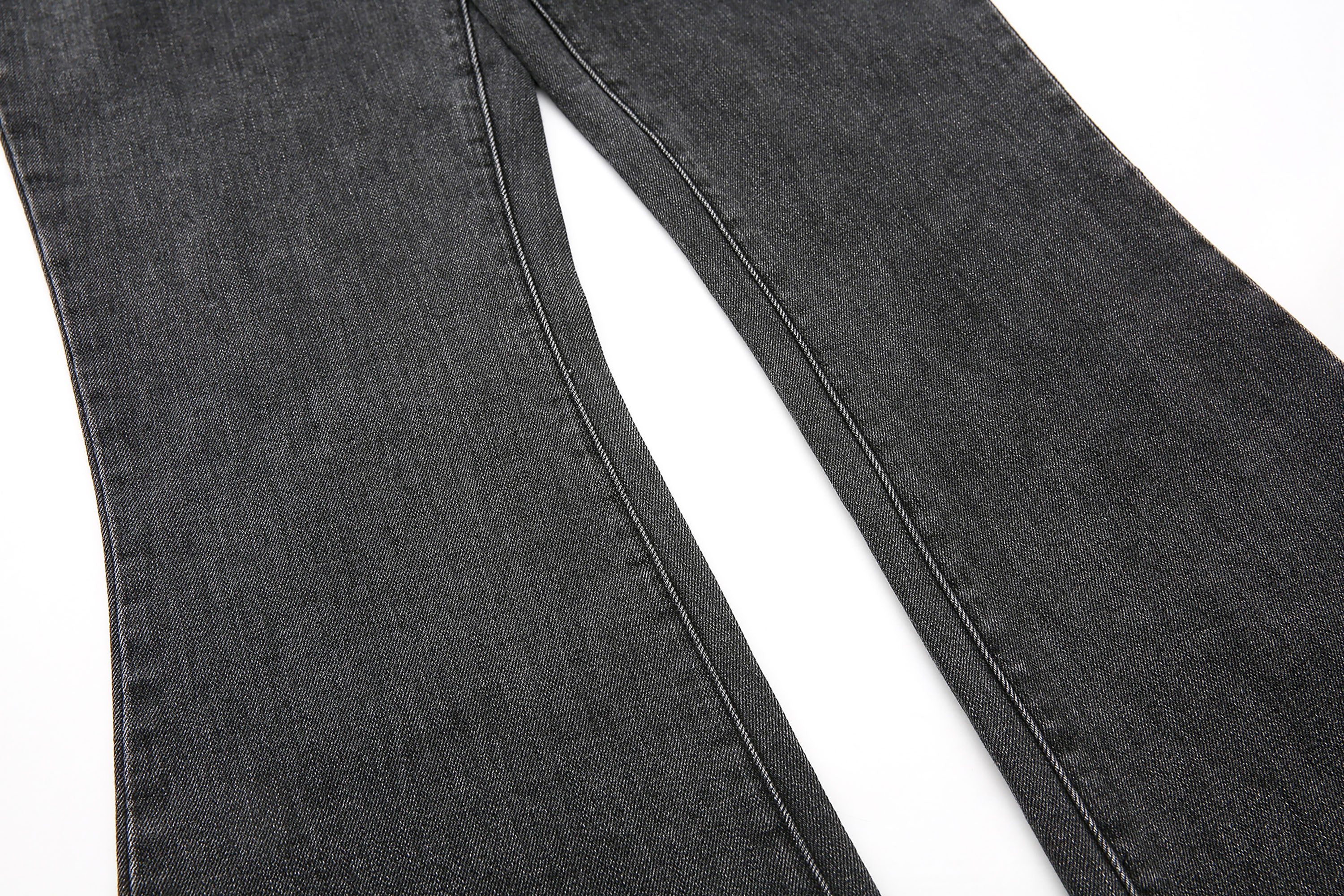 NEVER OFFEND L ANGEL Washed Low-Rise Flared Jeans