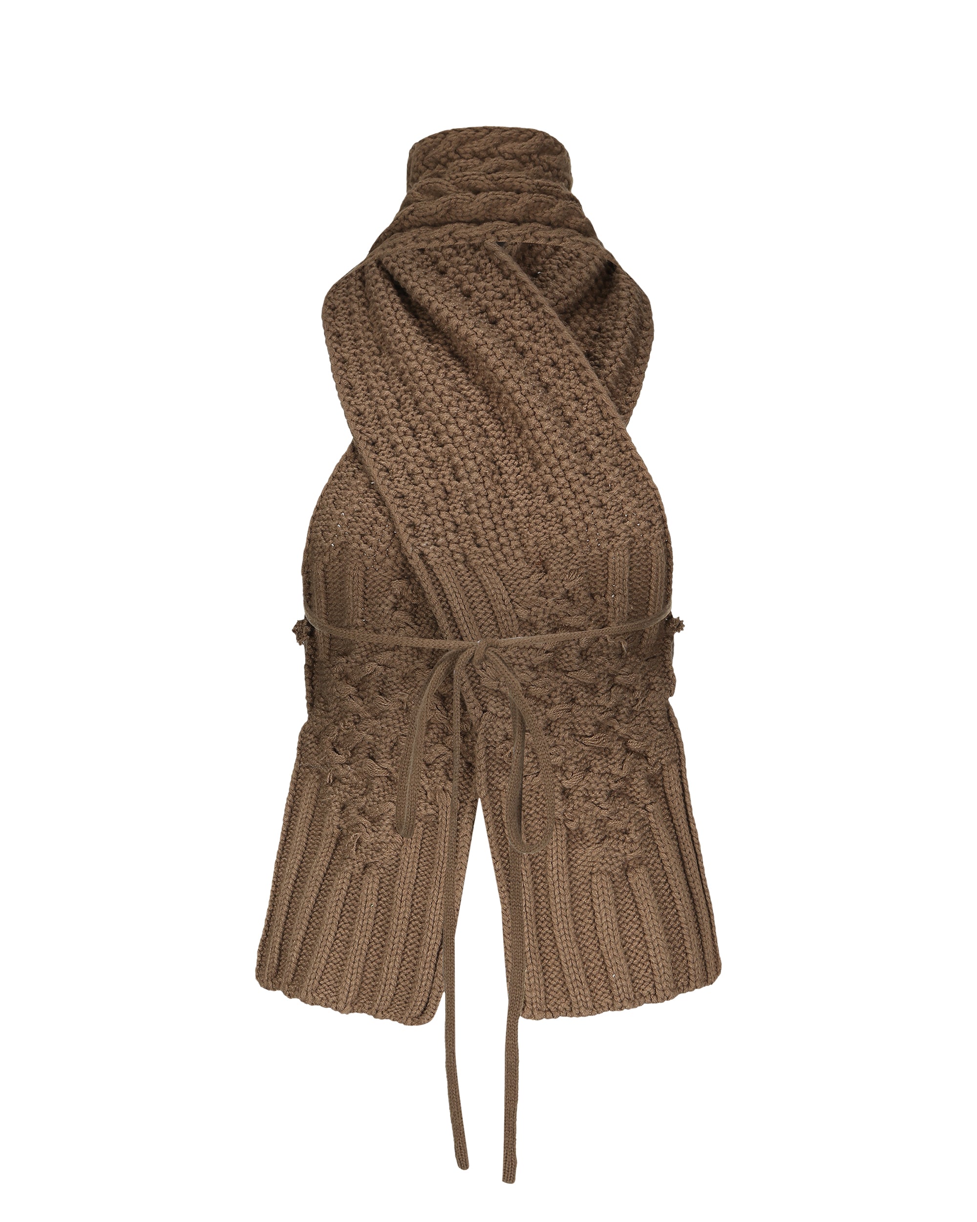 NEVER OFFEND L ANGEL Convertible Cable Knit Halter Vest