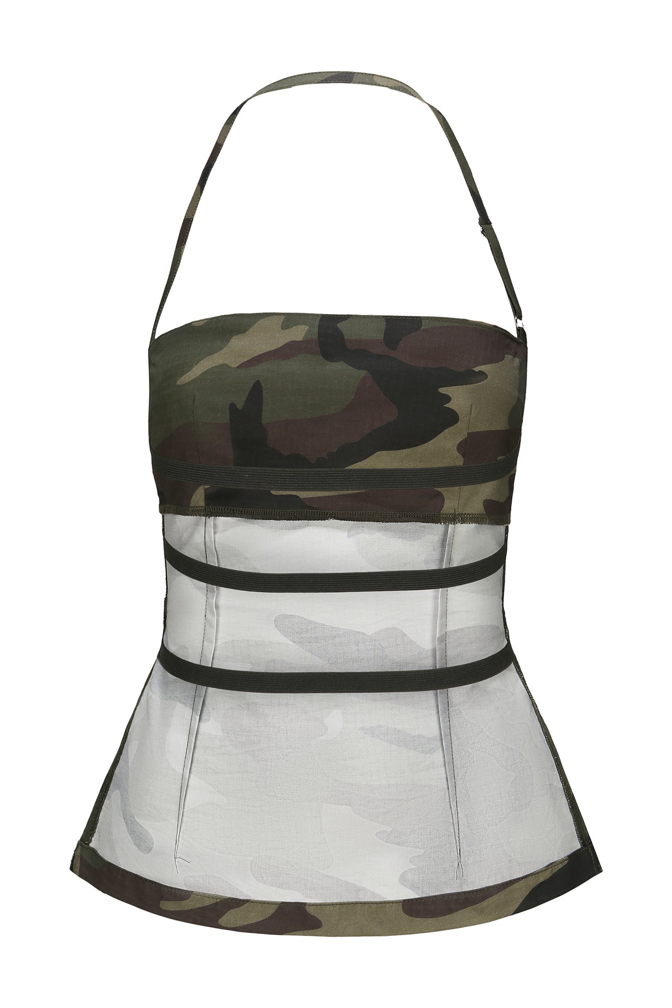 NEVER OFFEND L ANGEL Cut-Out Backless Halter Top