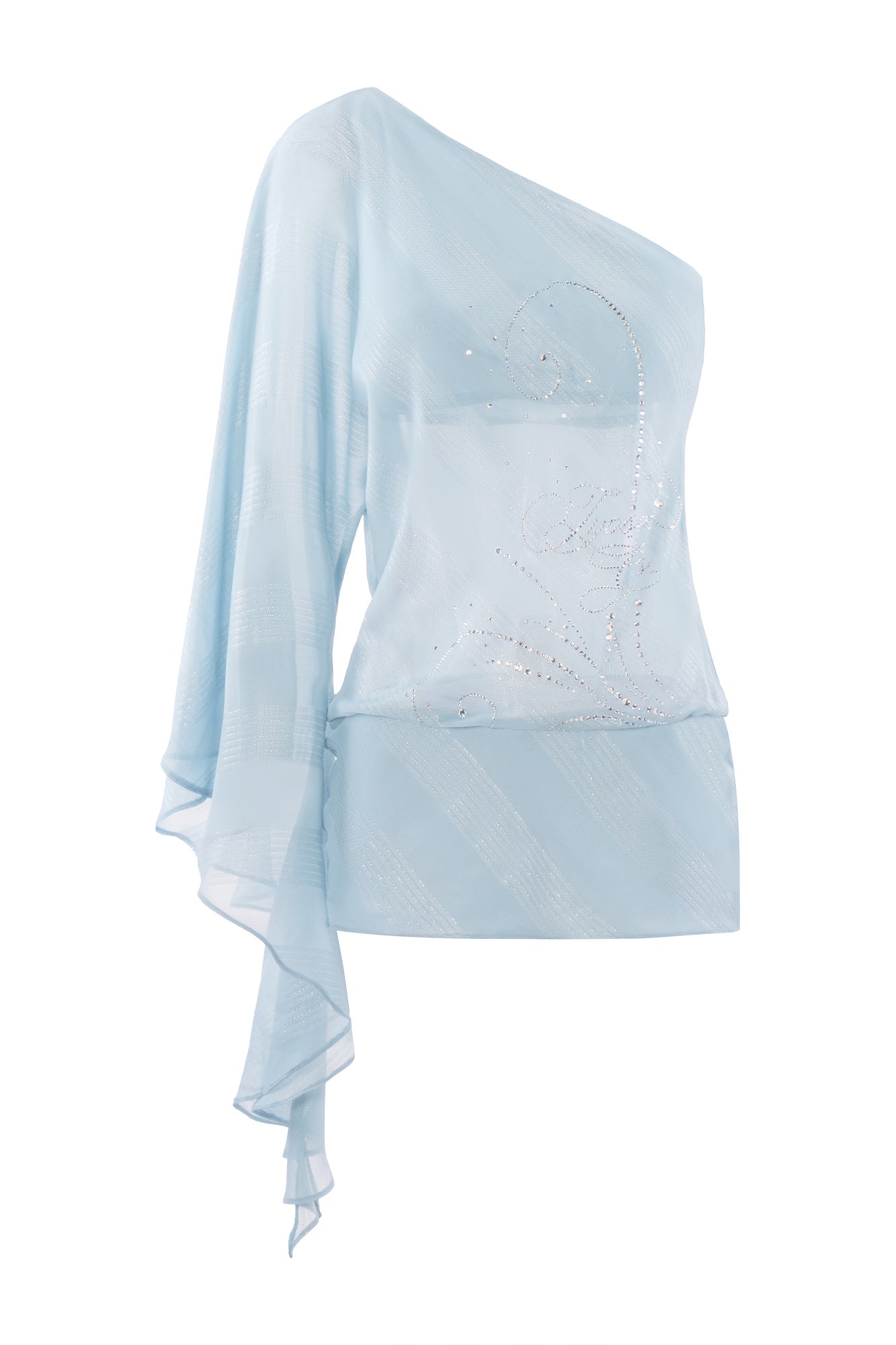 JYOSEI Asymmetrical Off-Shoulder Shimmer Bodycon Dress