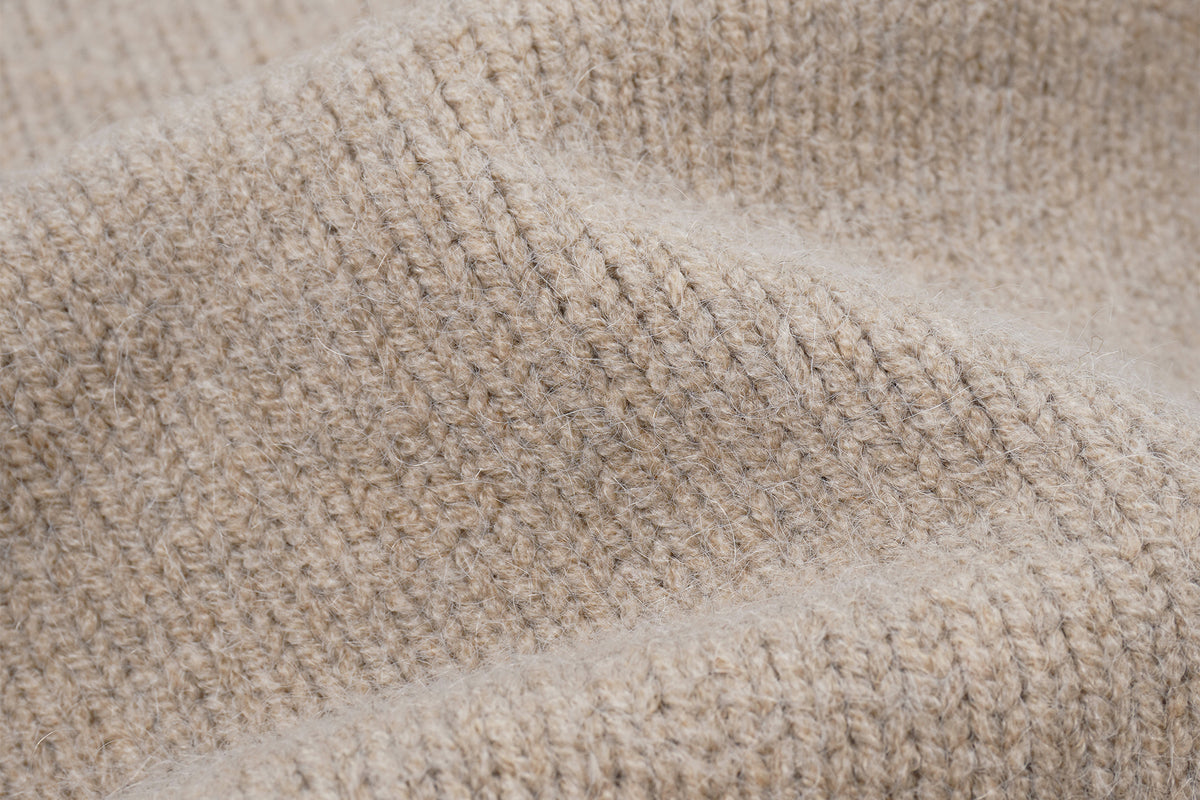 FAYCHUI Diamond Embroidered Ribbed Zip-Up Sweater