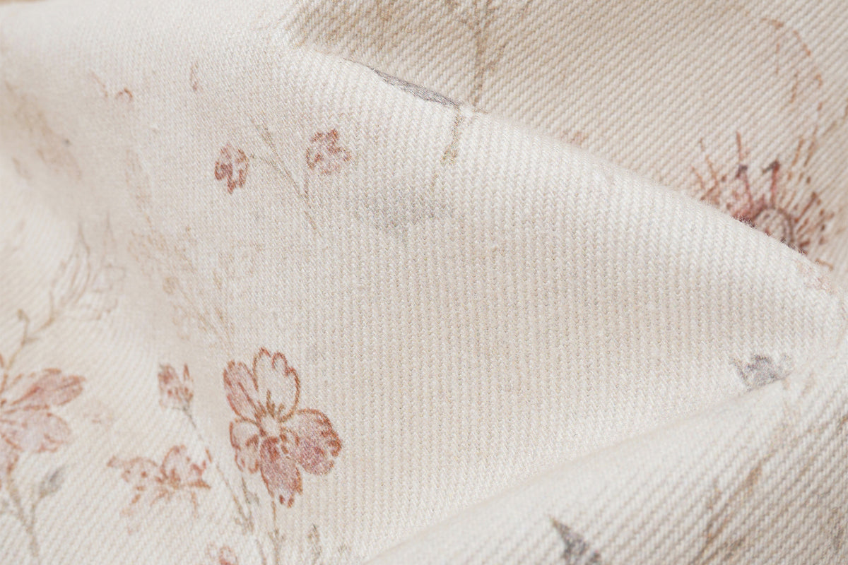 FAYCHUI Full-Print Floral Low-Rise Cargo Straight-Leg Pants