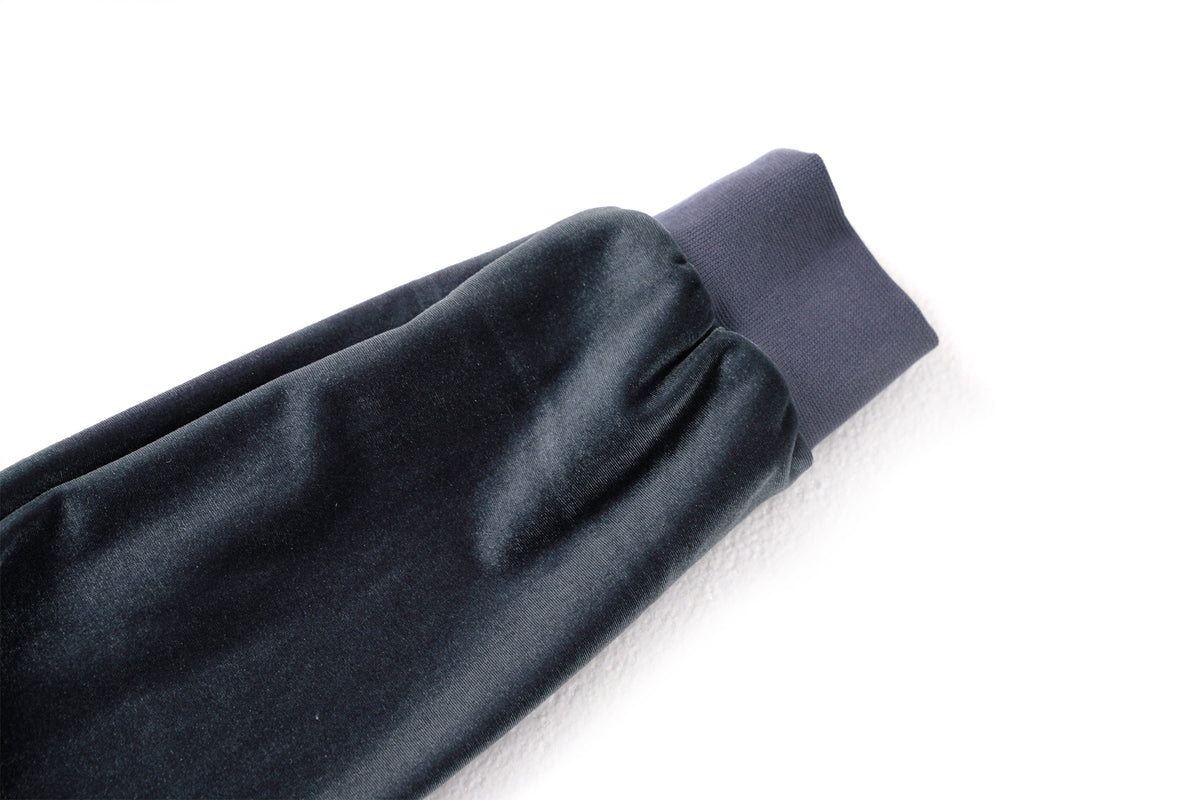 JYOSEI Graphic Velvet Cropped Hoodie & Sweatpants Set