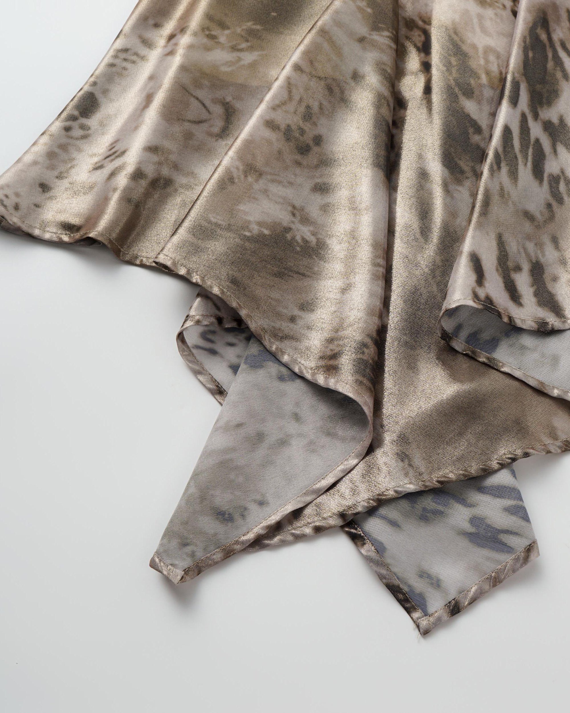 OINIMI Asymmetrical Sheer Fishtail Skirt