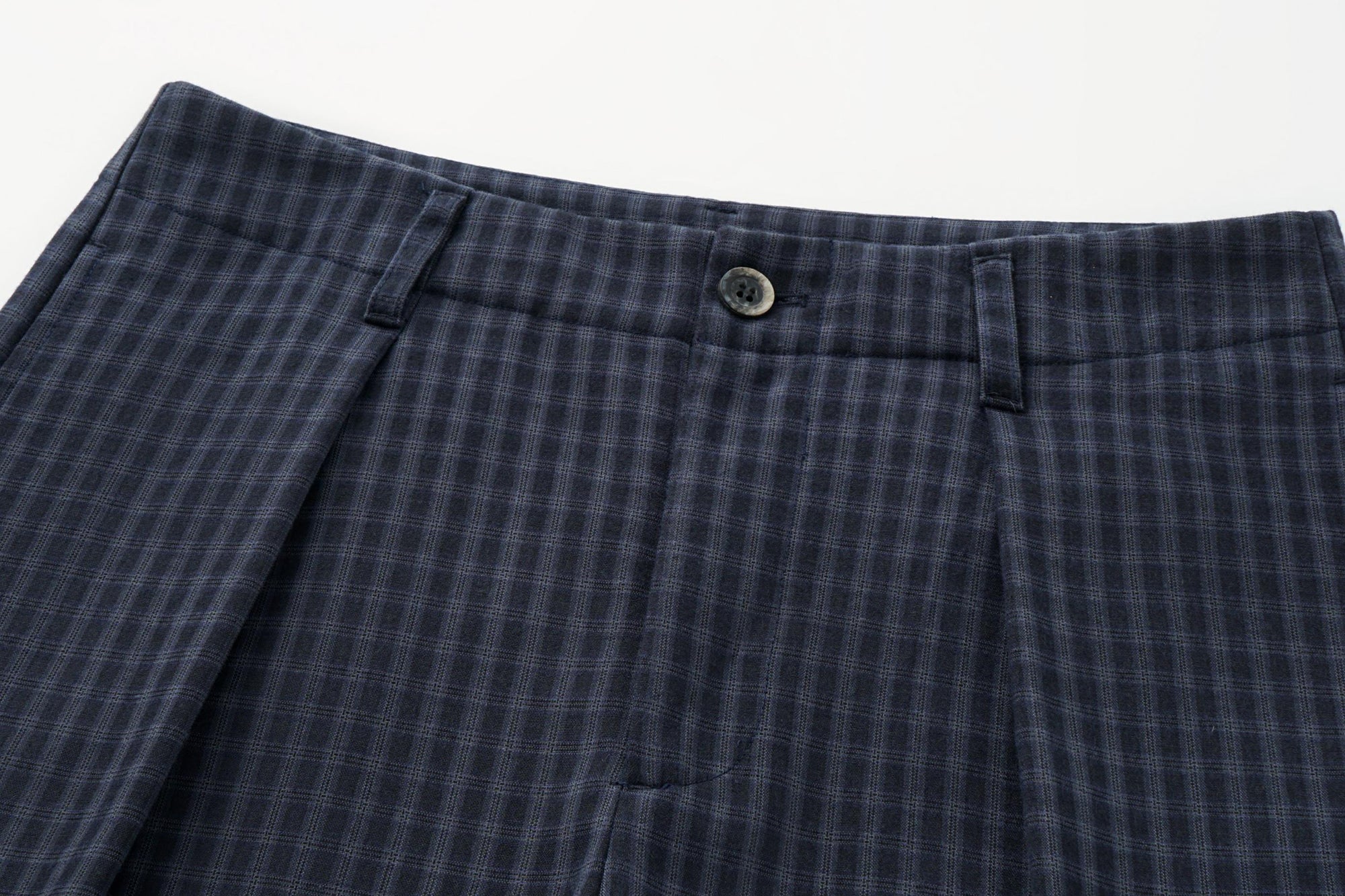 OINIMI Checked Pleated Wide-Leg Pants