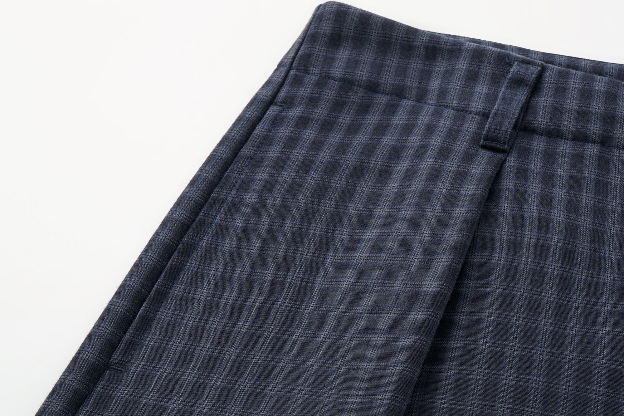OINIMI Checked Pleated Wide-Leg Pants