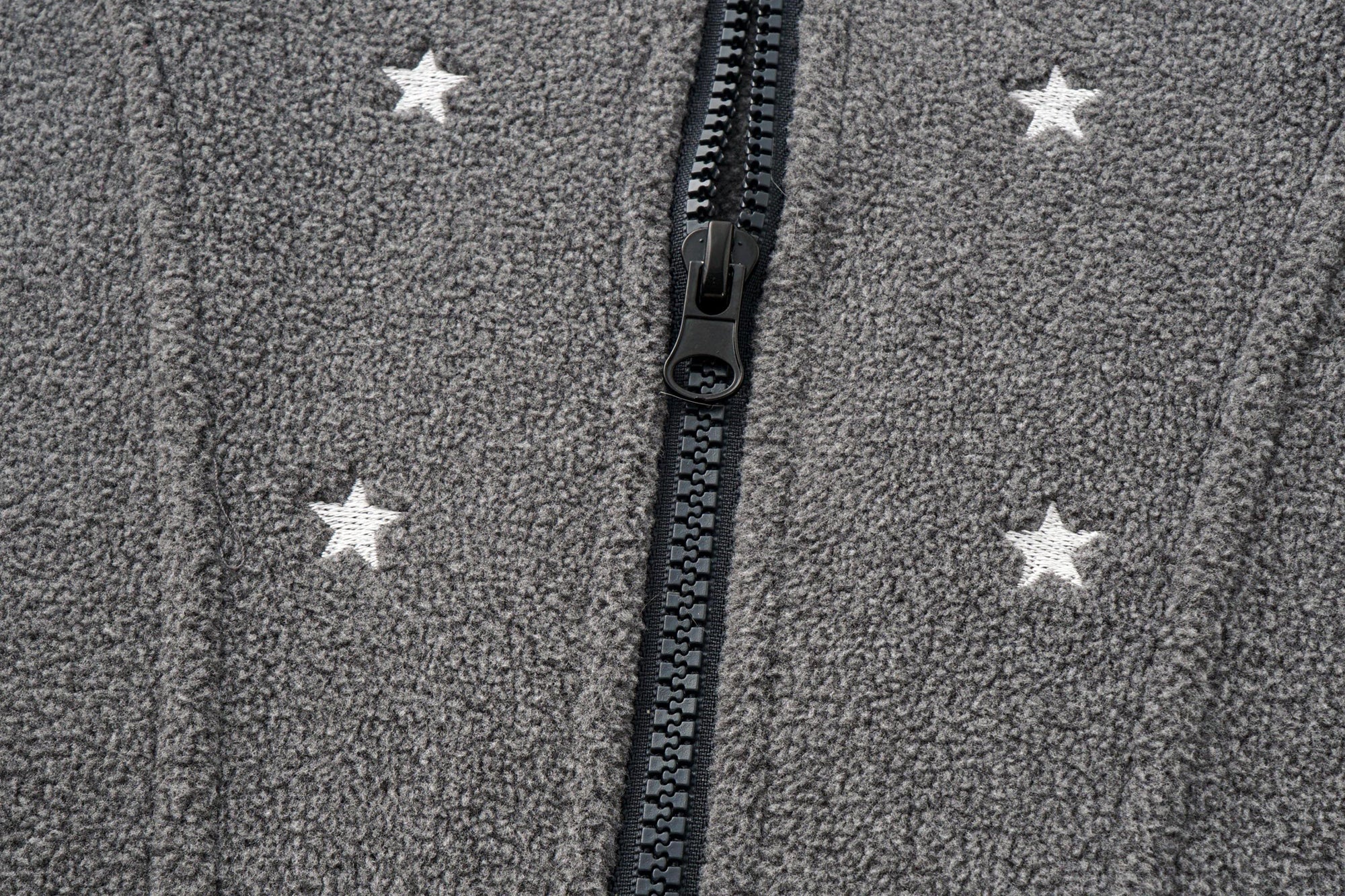 OINIMI Star Embroidered Zip-Up Fleece Hoodie