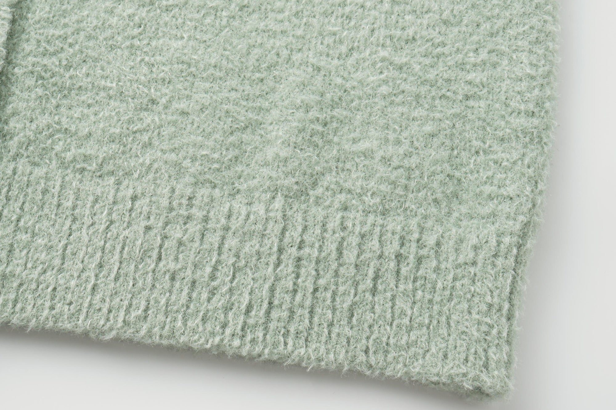 OINIMI Fluffy Knit Button-Up Cardigan