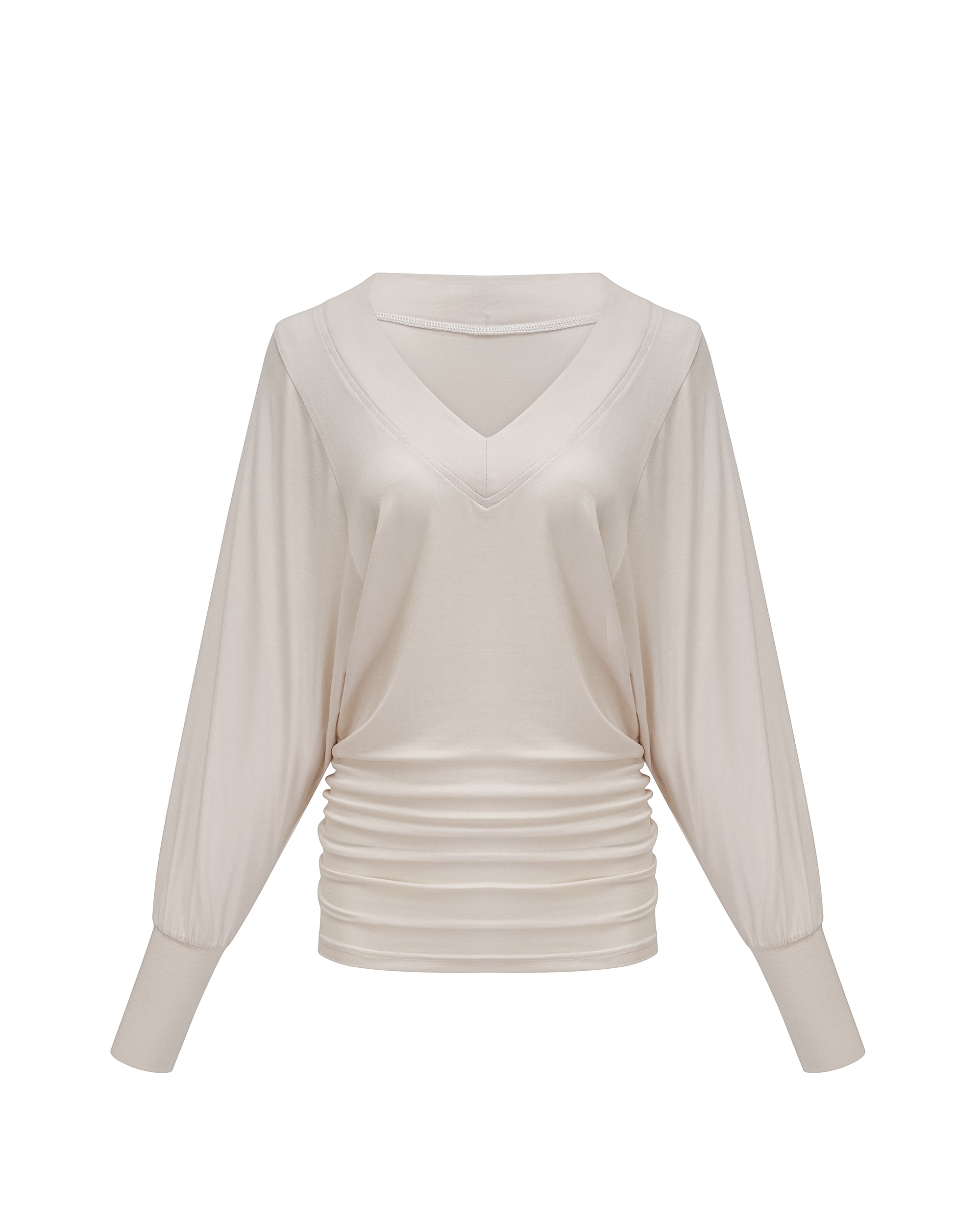PCLA Draped Batwing Sleeve V-Neck Tee