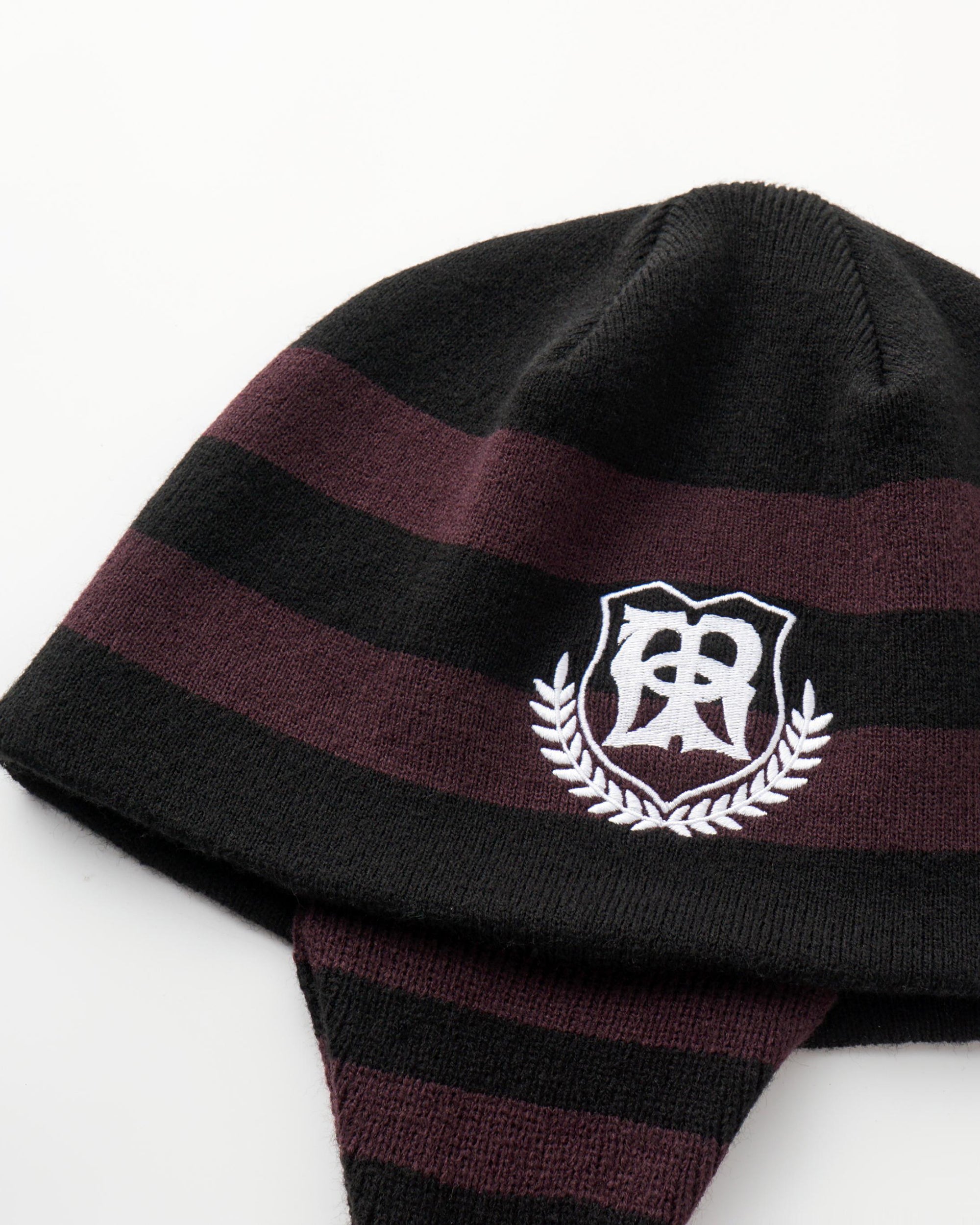 OINIMI Nautical Jacquard Stripe Knit Flight Cap