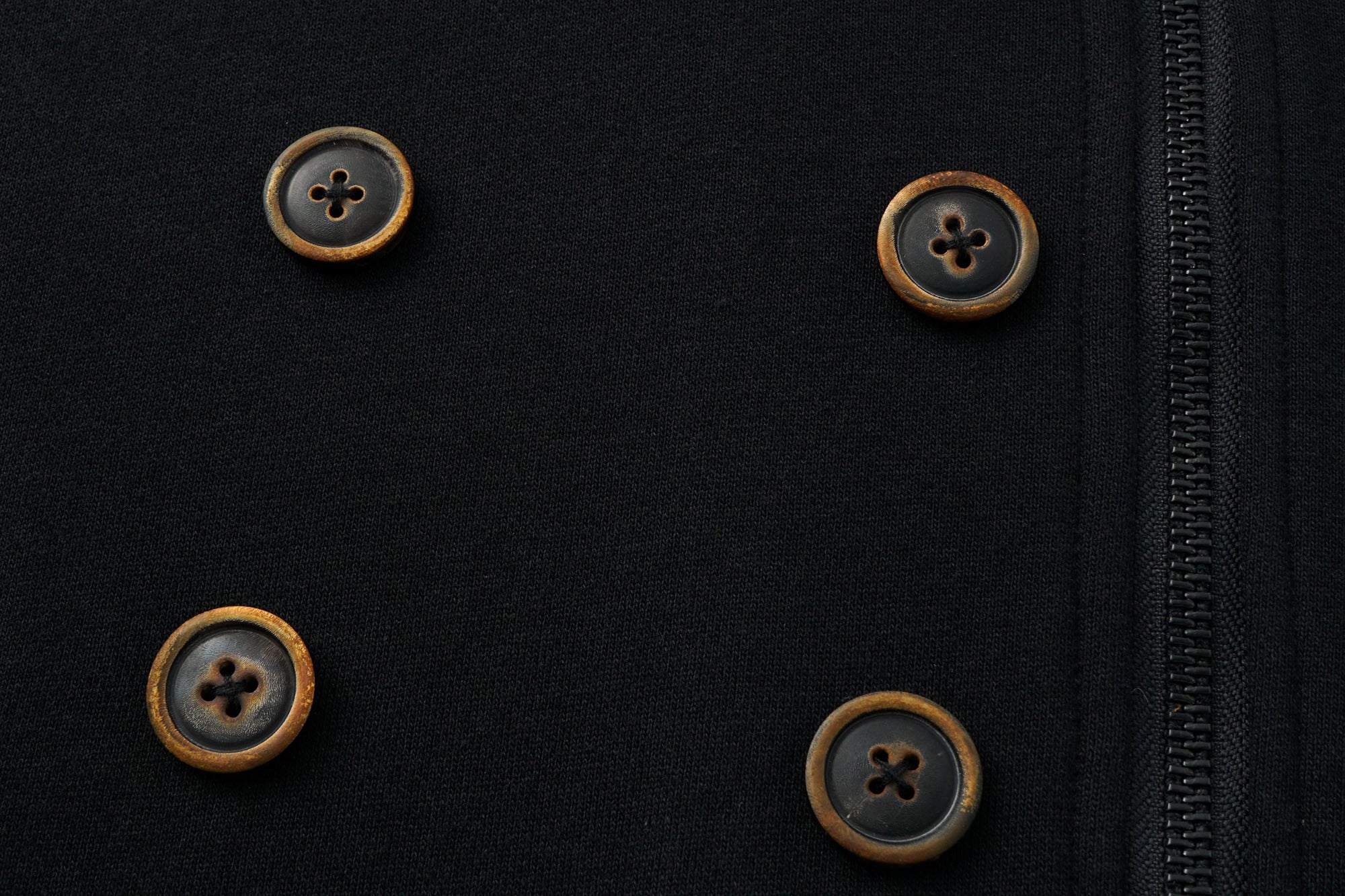 OINIMI Double-Breasted Asym Zip Faux Fur Hoodie