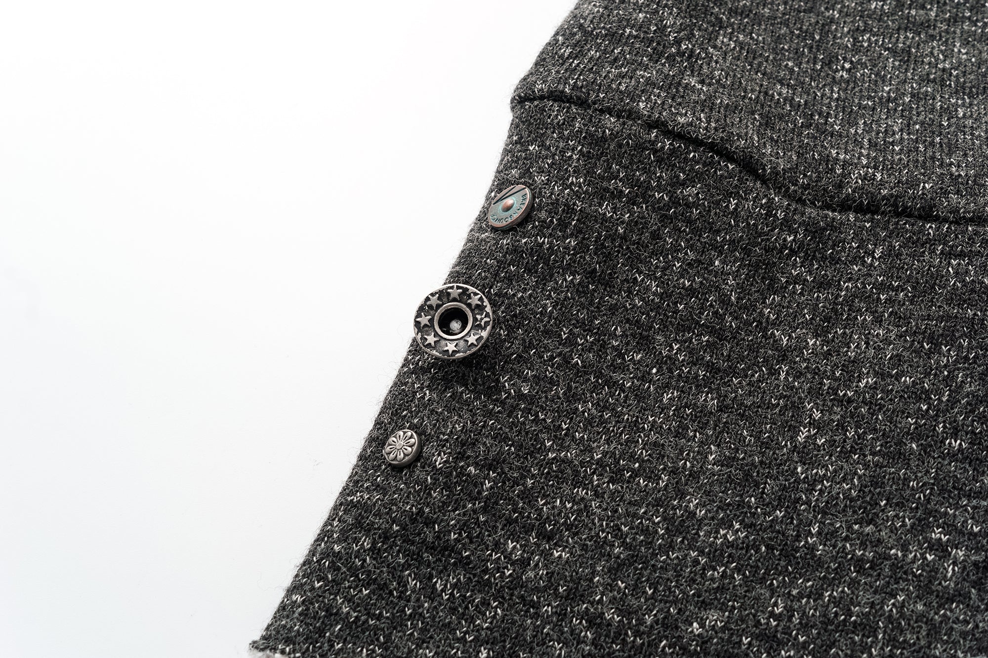 OINIMI Asymmetrical Cinched Speckled Hoodie