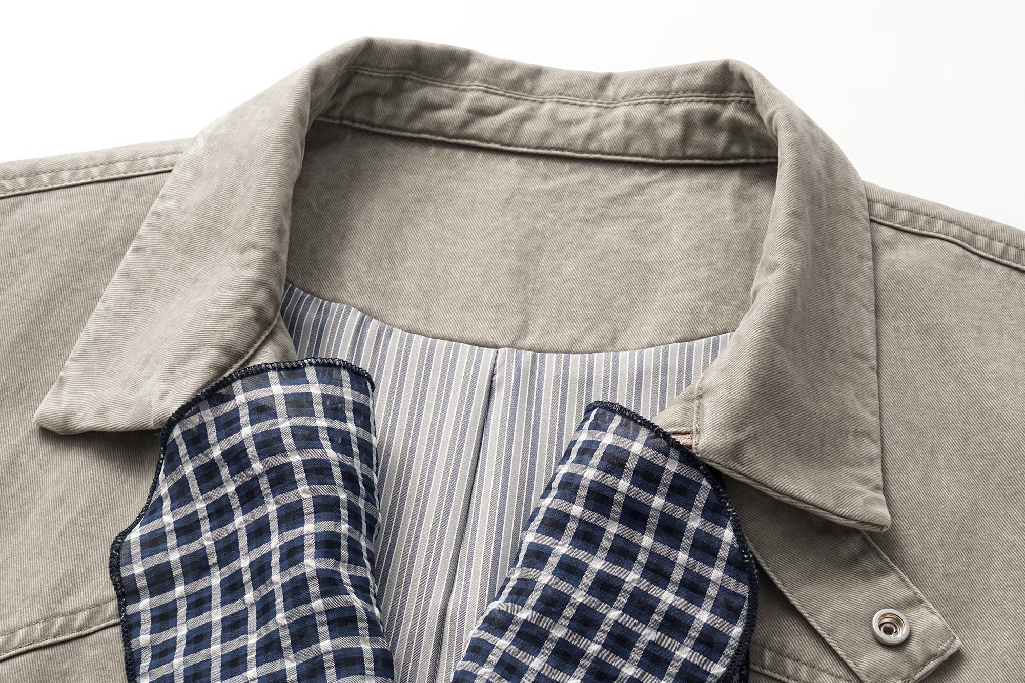 OINIMI Detachable Ruffle-Trim Harrington Jacket