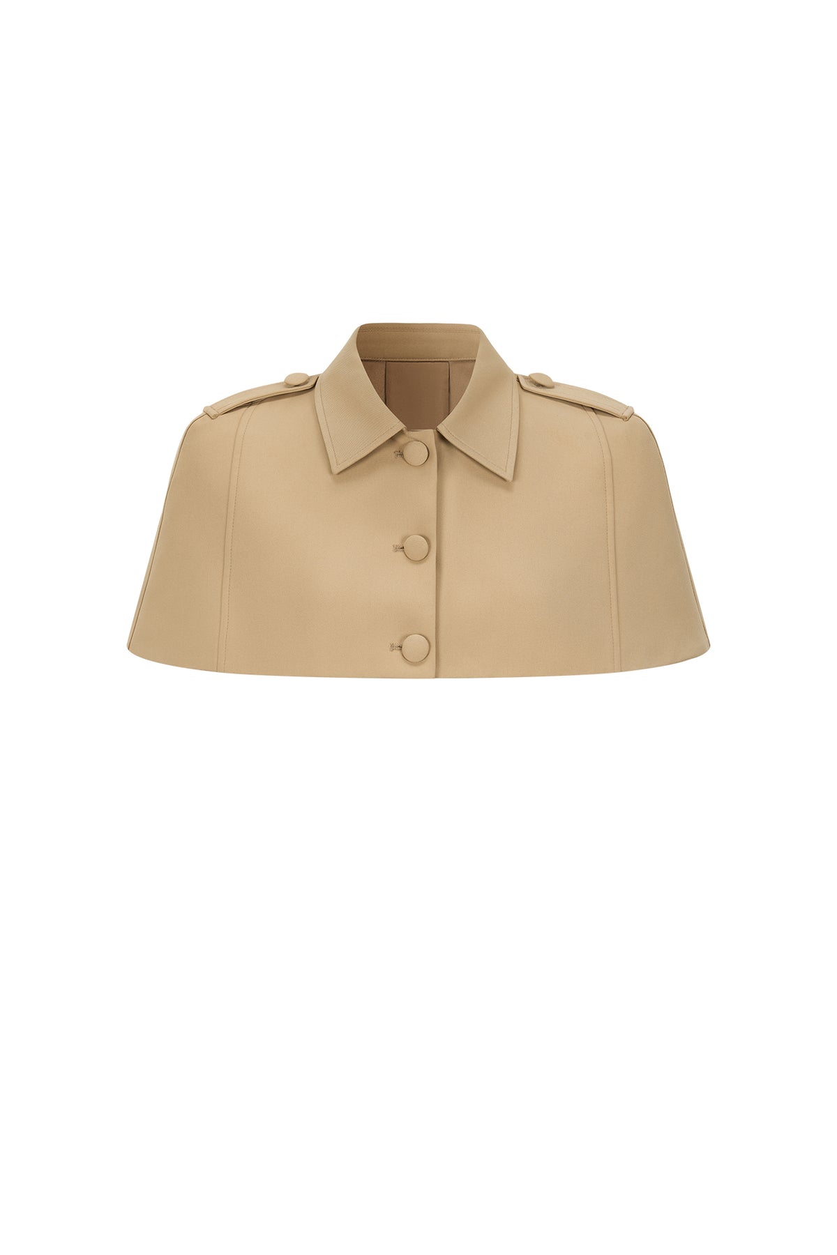 HIIMDAI Detachable Cape Double-Breasted Halter Dress