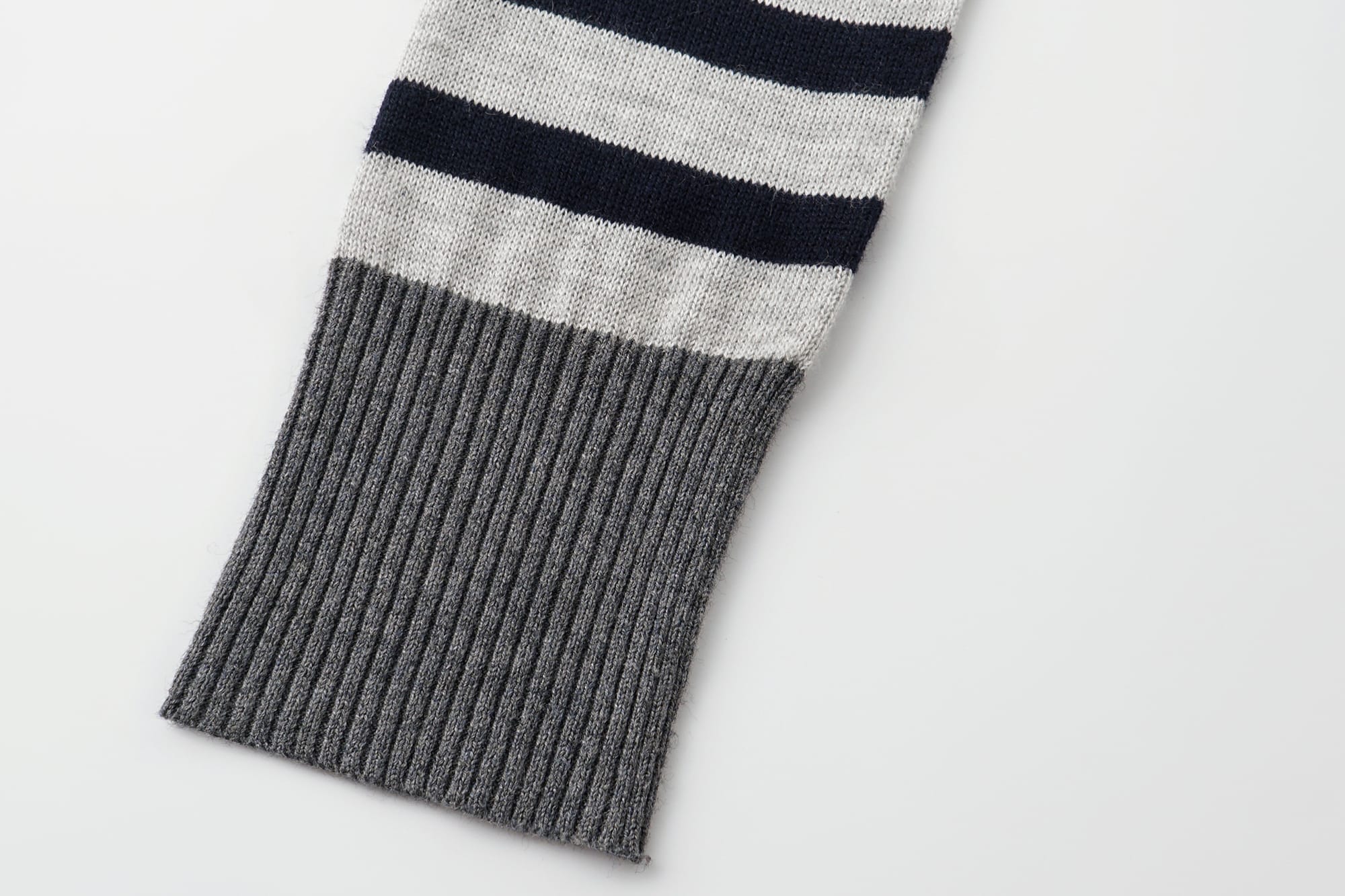 OINIMI Striped Hooded Contrast-Button Cardigan
