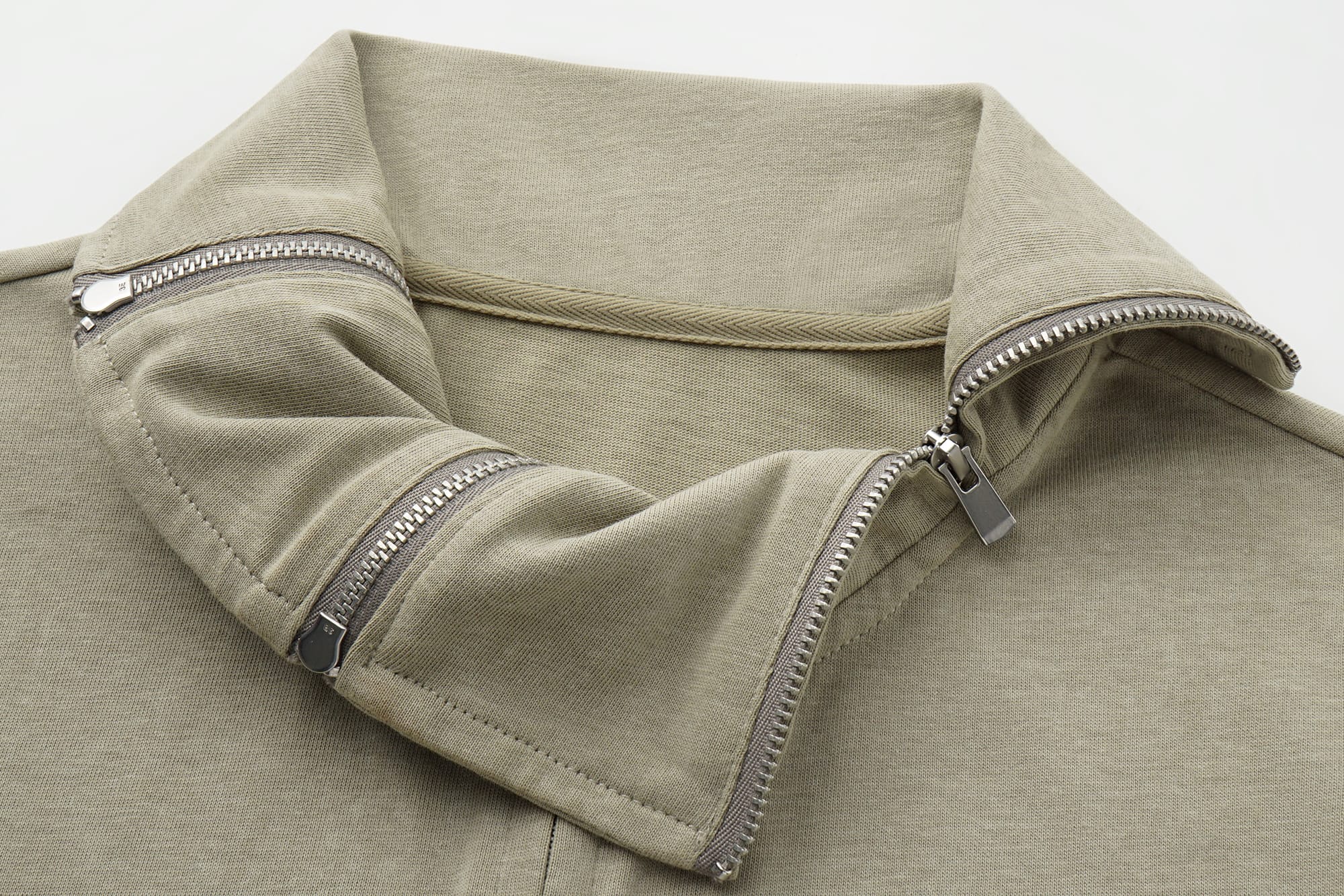 OINIMI Deconstructed Triple-Zip Funnel-Neck Jacket