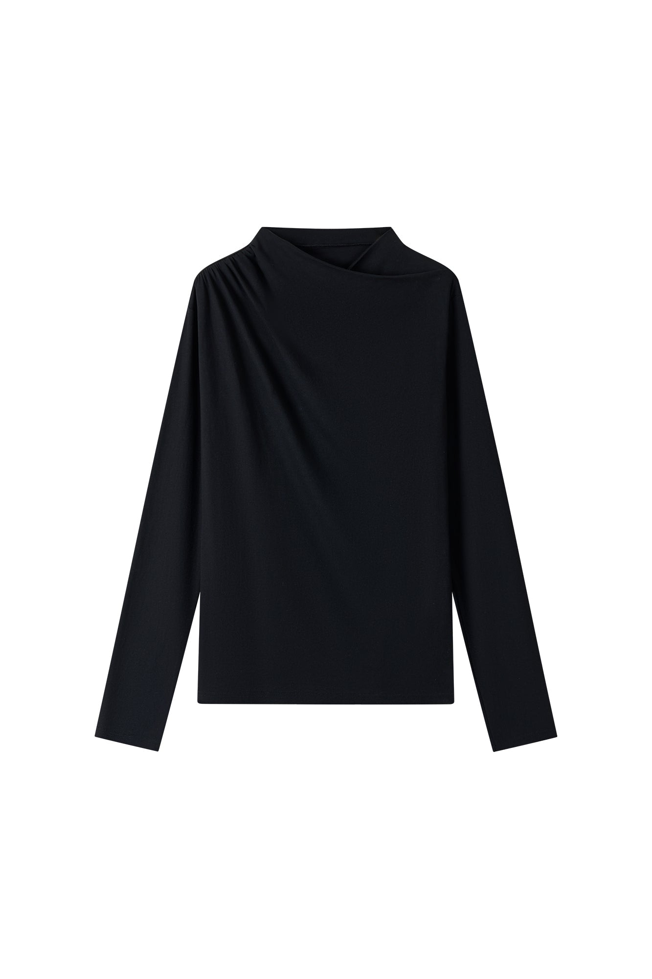 SAVAGEGROWTHWORLD Asymmetrical Drape Long Sleeve Tee, premium urban and streetwear designers apparel on PROJECTISR.com, SAVAGEGROWTHWORLD