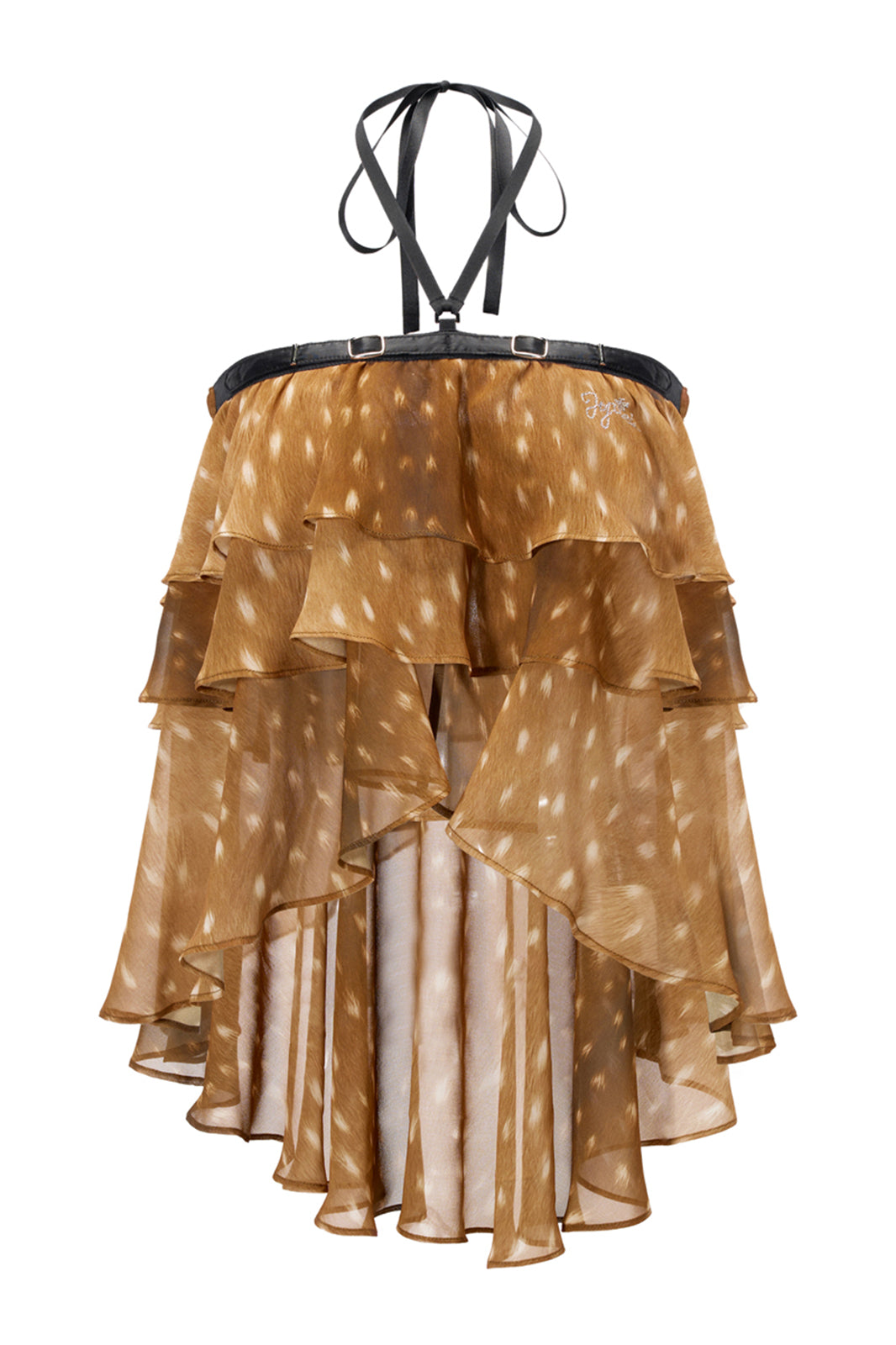 JYOSEI Fawn Print Halter Backless Top