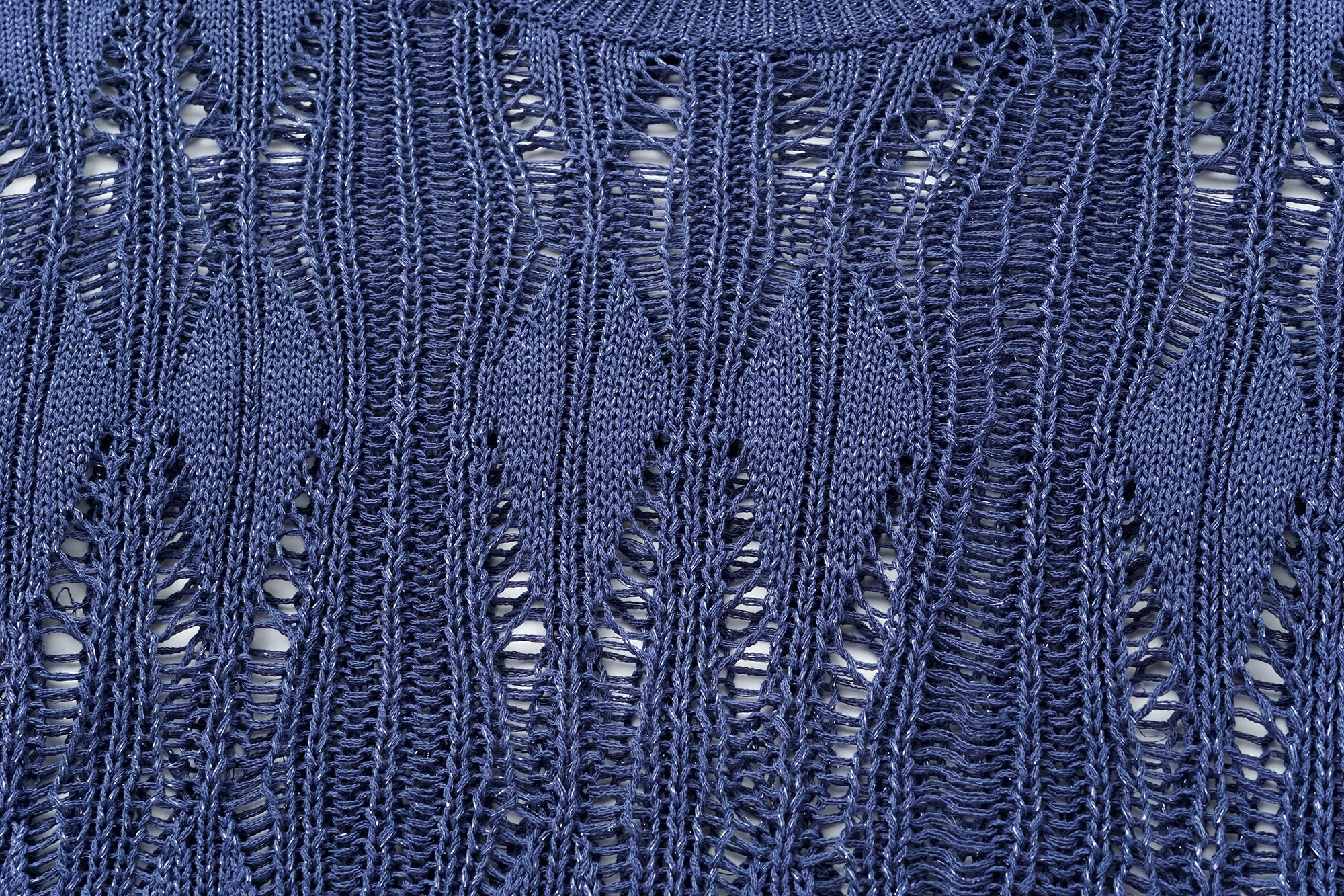 OINIMI Geometric Open-Knit Pullover