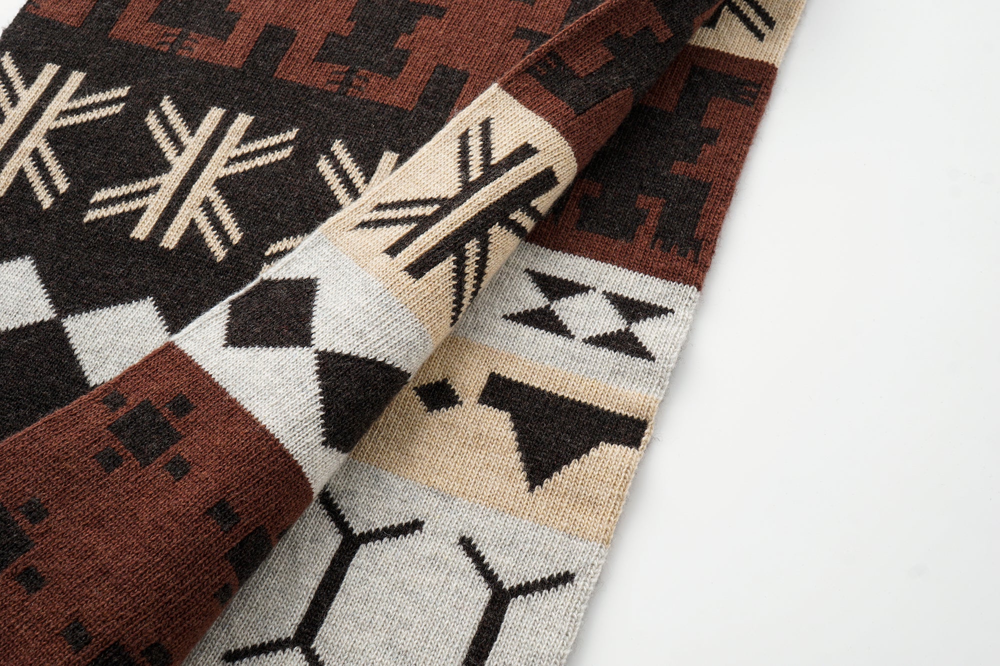 OINIMI Fair Isle Jacquard Wool-Blend Scarf