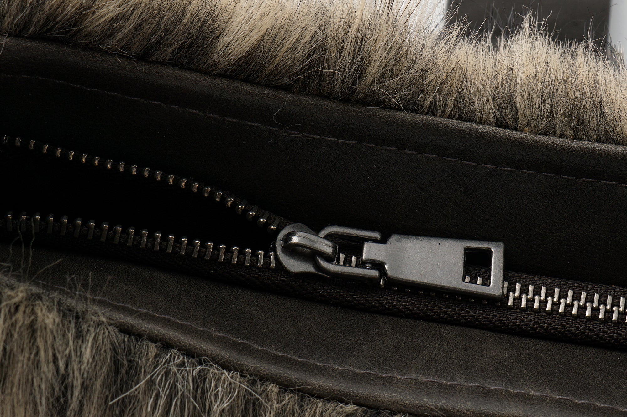 OINIMI Studded Belted Faux Fur Shoulder Bag