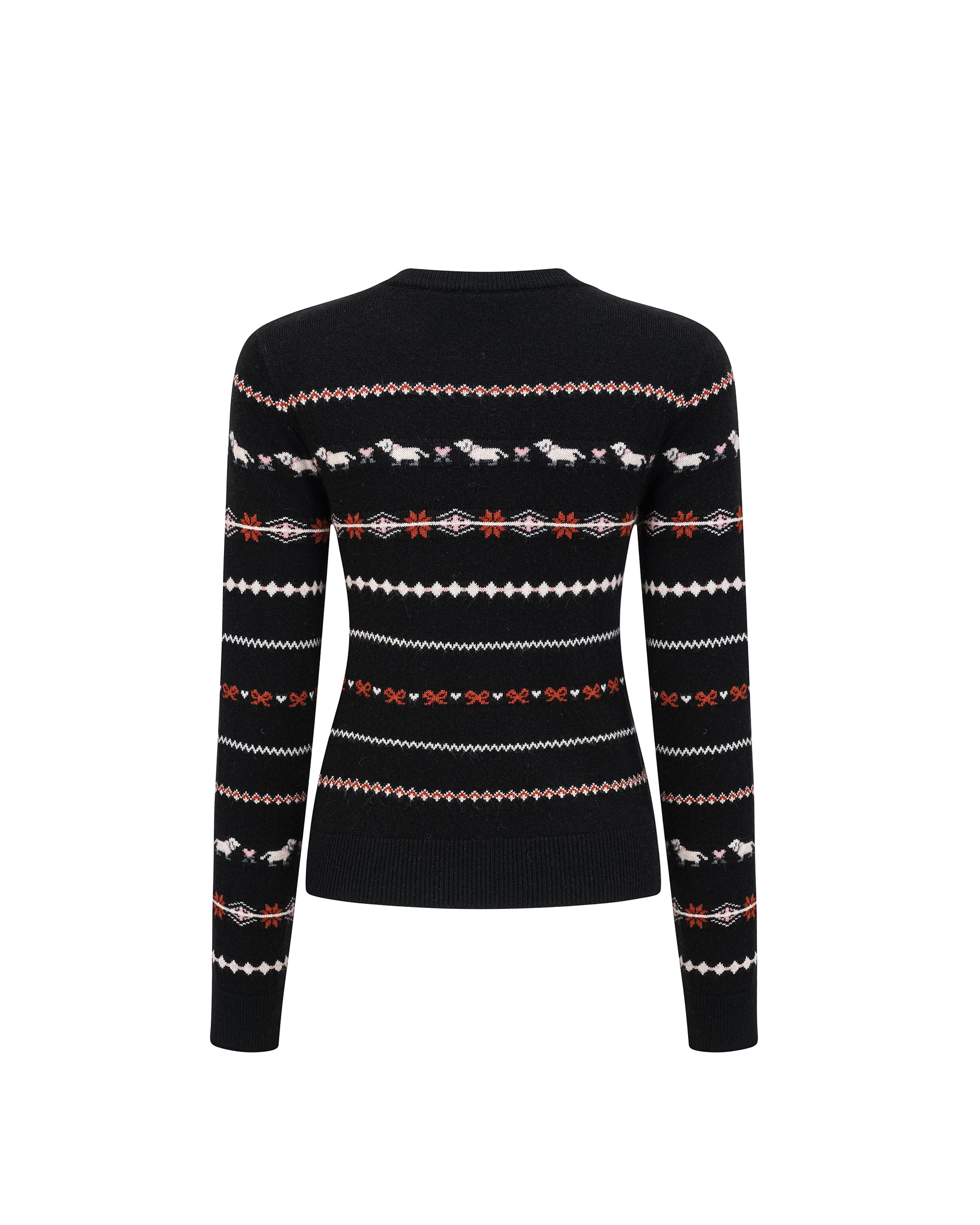 PCLA Fair Isle Puppy Wool-Blend Cardigan