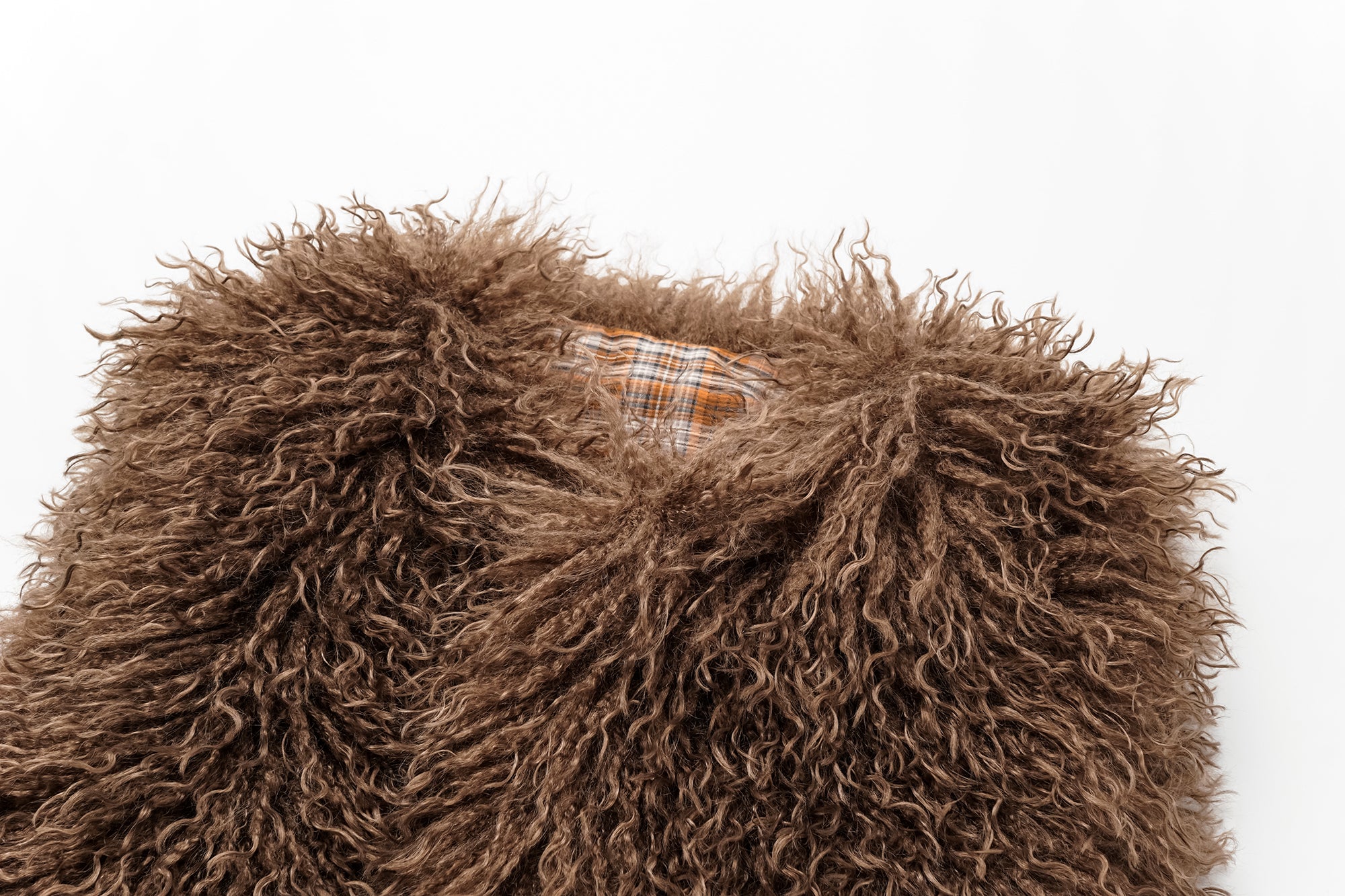 OINIMI Reversible Plaid-Lined Faux Fur Vest