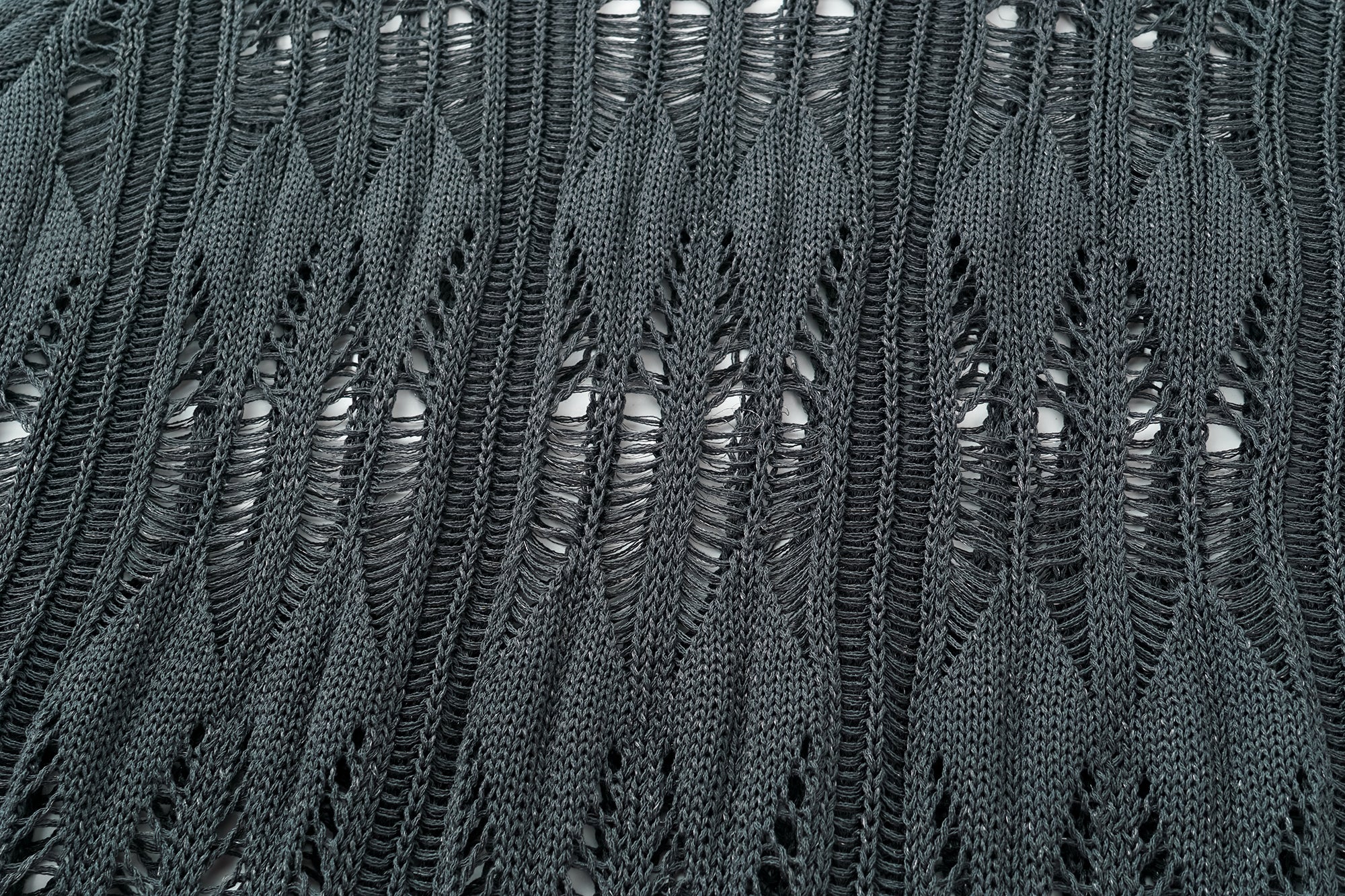 OINIMI Geometric Open-Knit Pullover