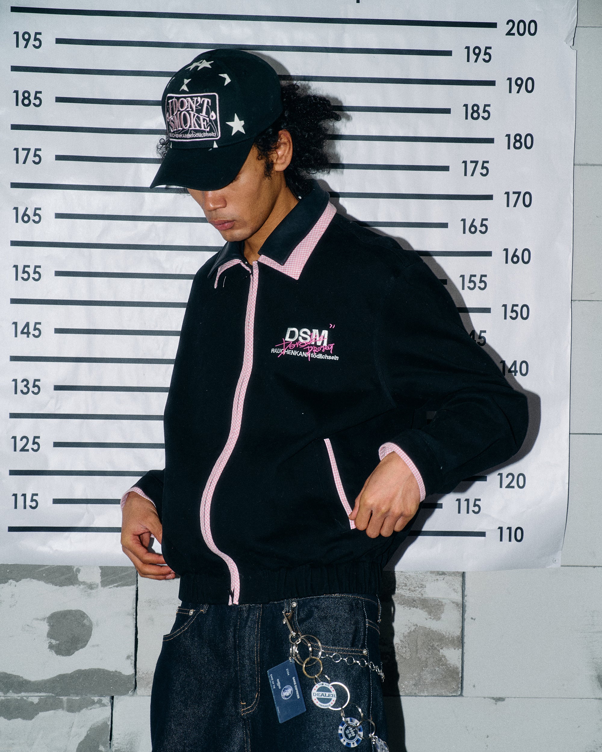 DONSMOKE Contrast Paneled Zipper Jacket