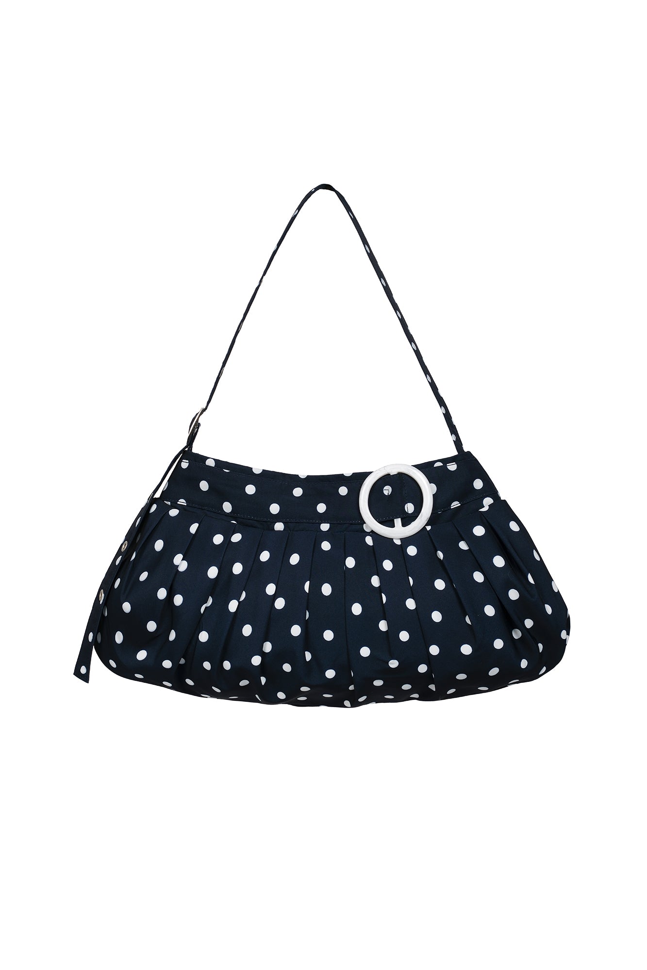 COSTUSTOOT Pleated Buckle Shoulder Bag