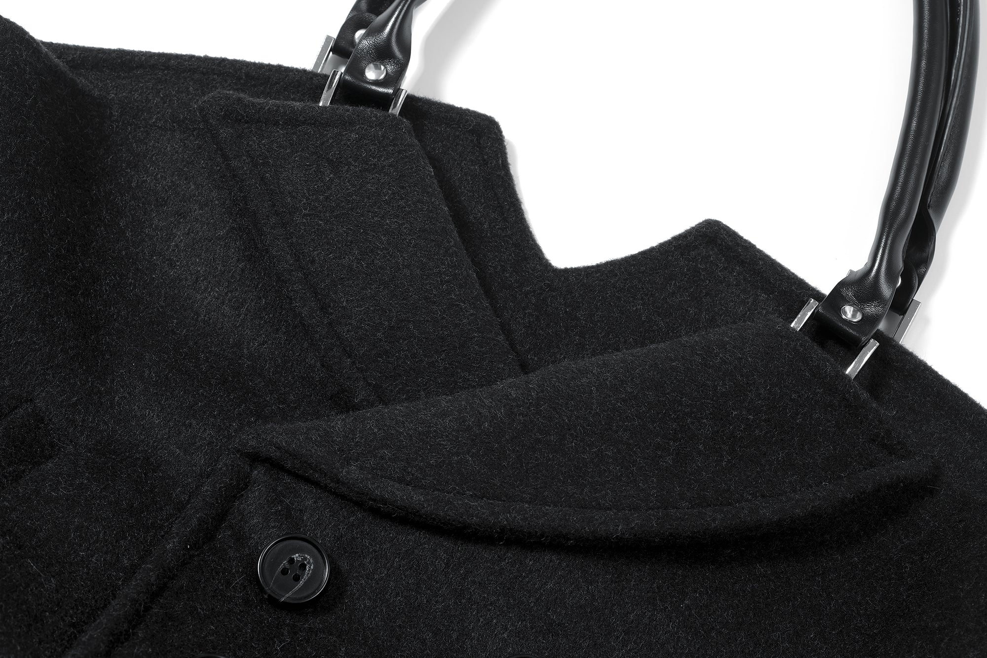 COSTUSTOOT Double-Breasted Coat Collar Tote Bag