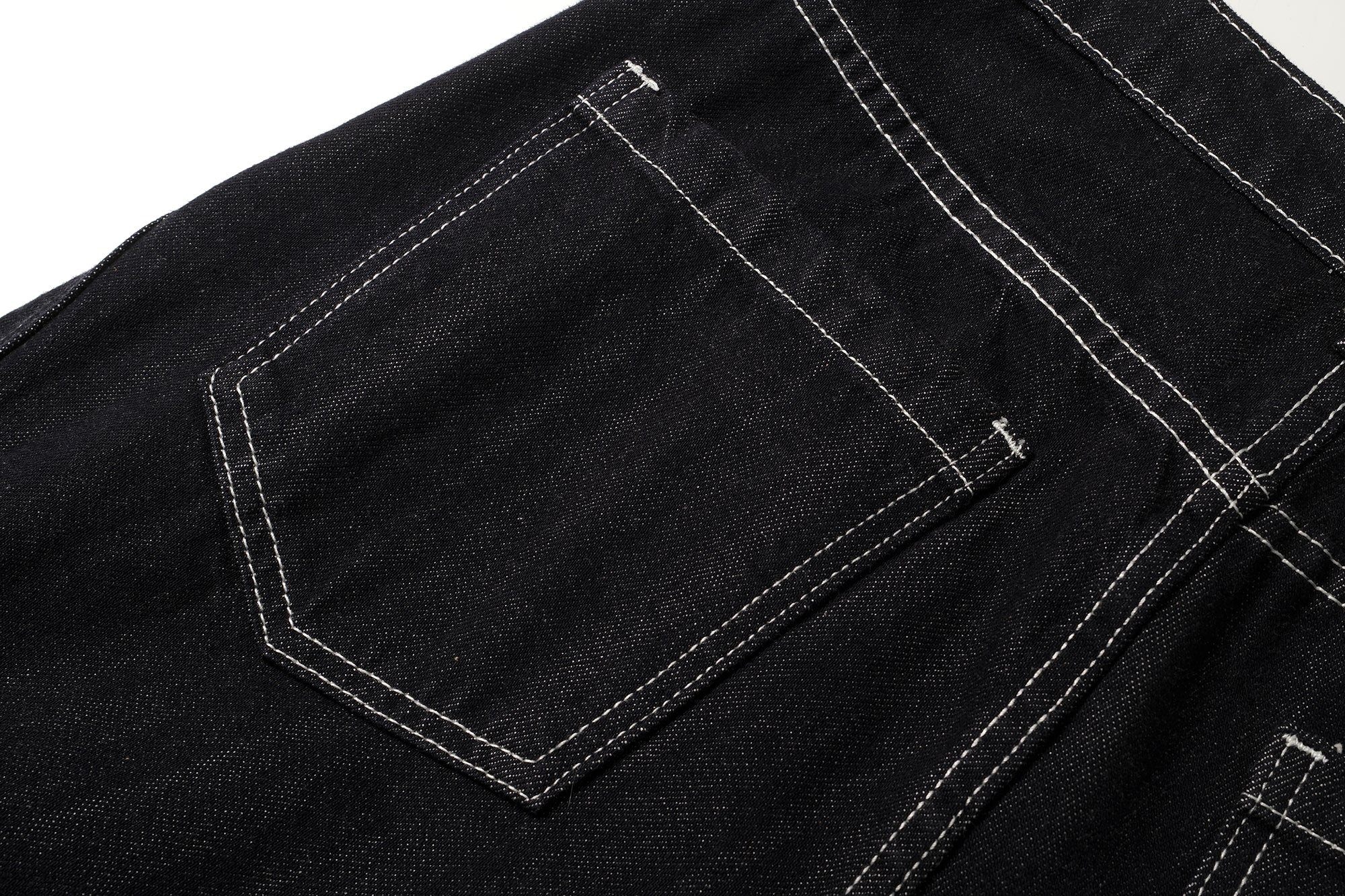 COSTUSTOOT Button-Fly Pleated Wide-Leg Jeans