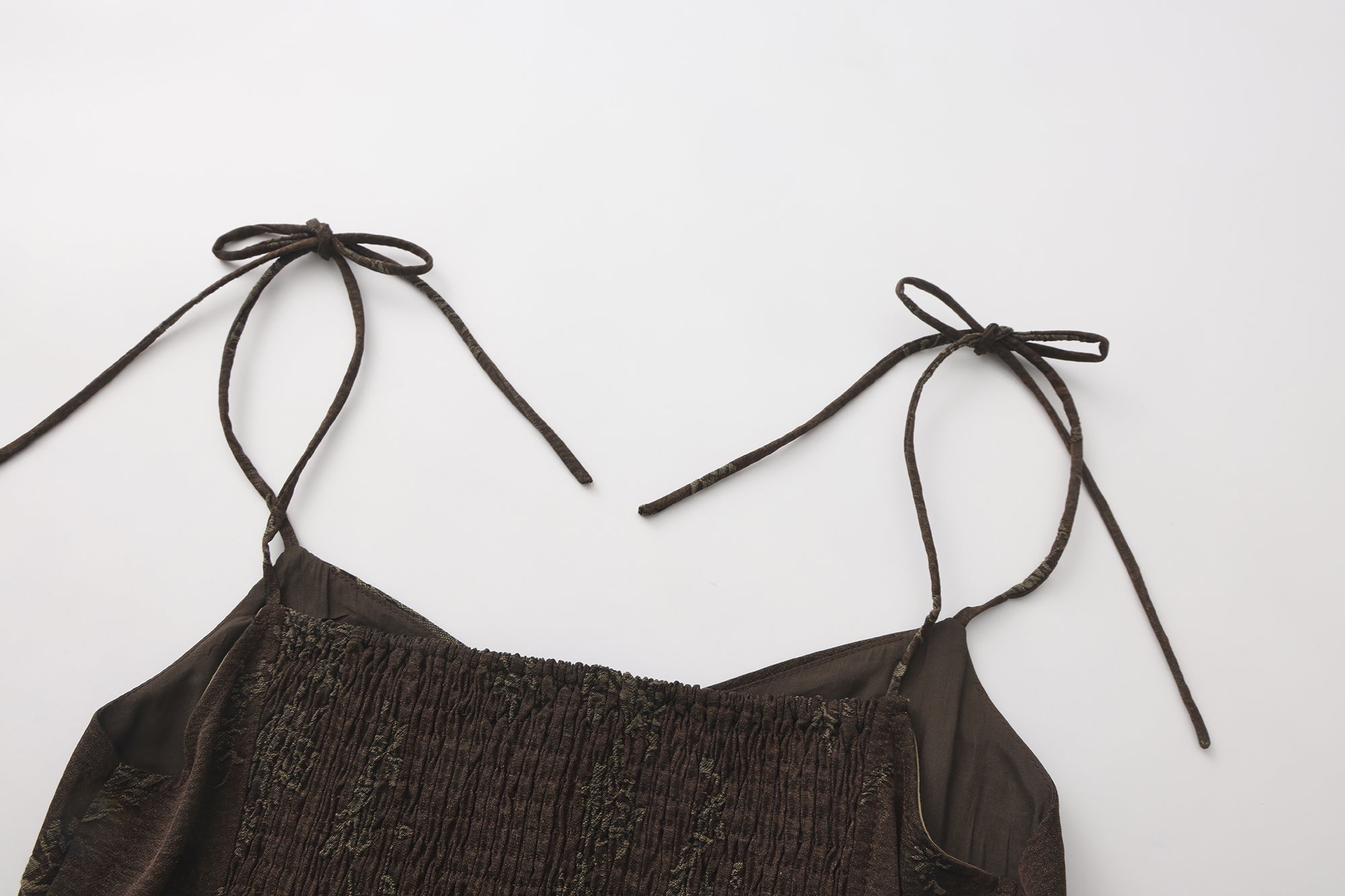 JIUWU PARK Floral Jacquard Sheer Panel Slip Dress