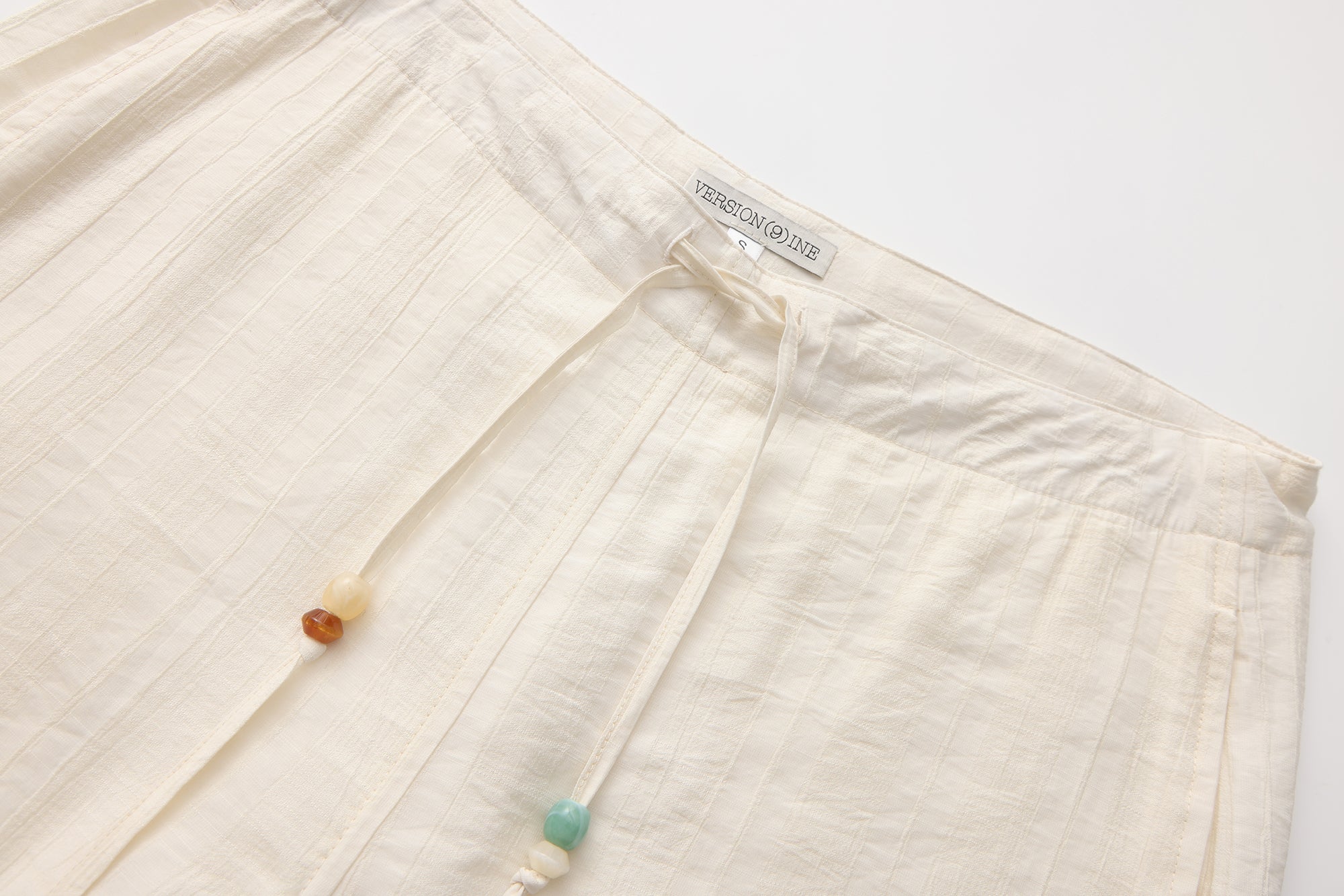 VERSION9 Beaded Drawstring Wide-Leg Pants