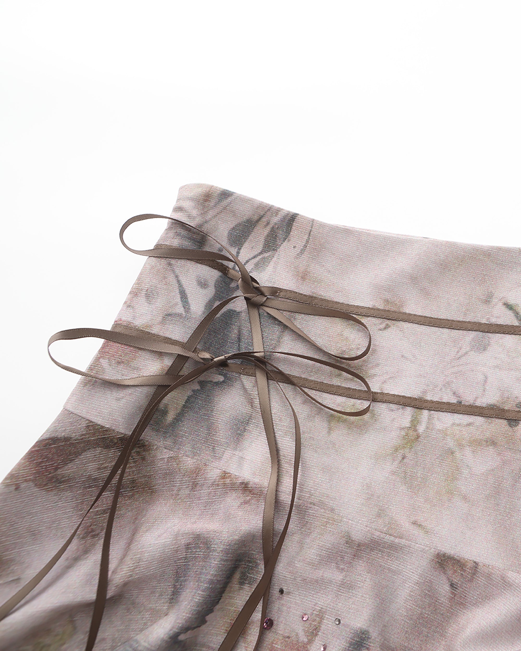 JIUWU PARK Tie-Dye Embellished Asymmetrical Skirt