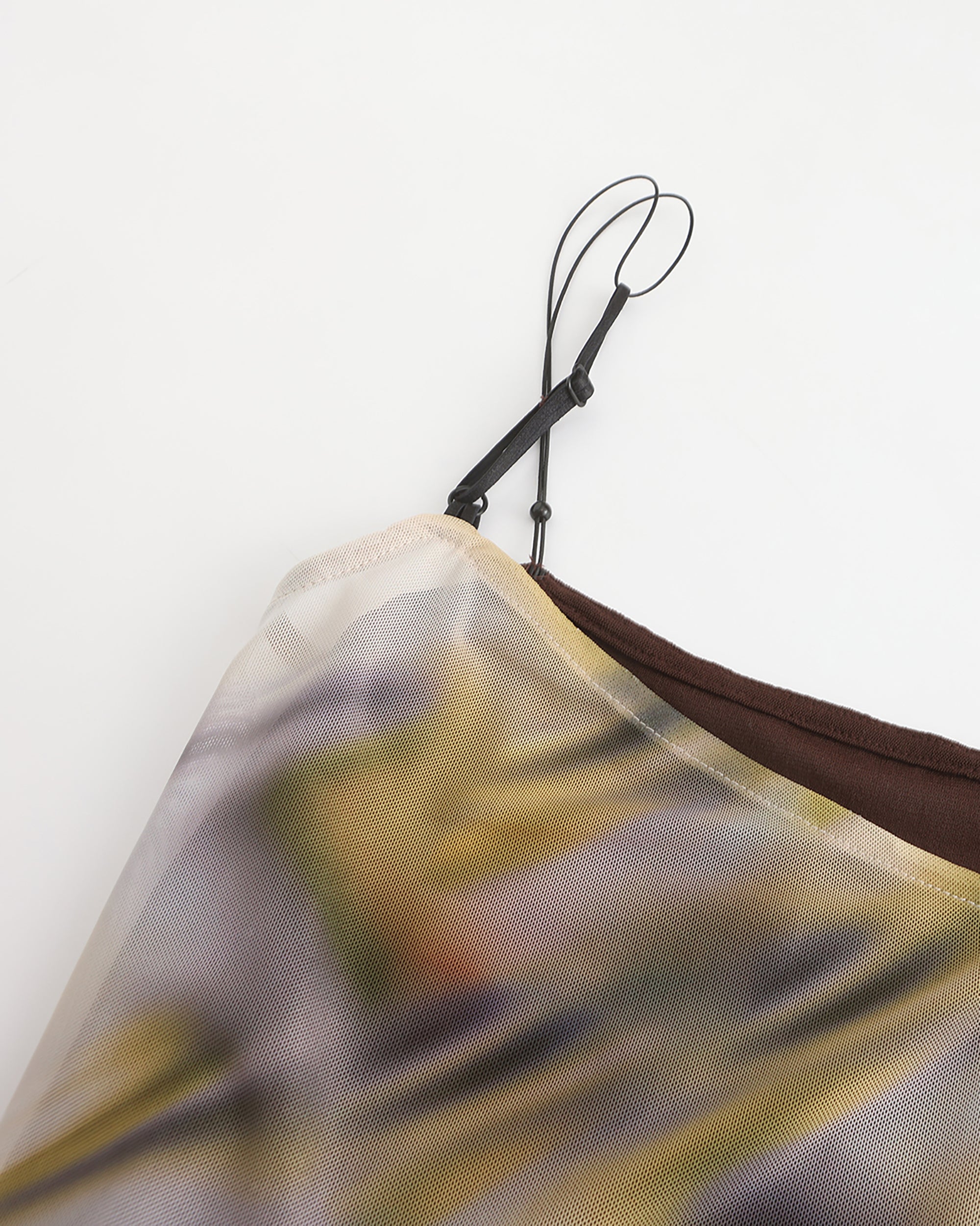 JIUWU PARK Blurred Print Double-Layer Cami Top