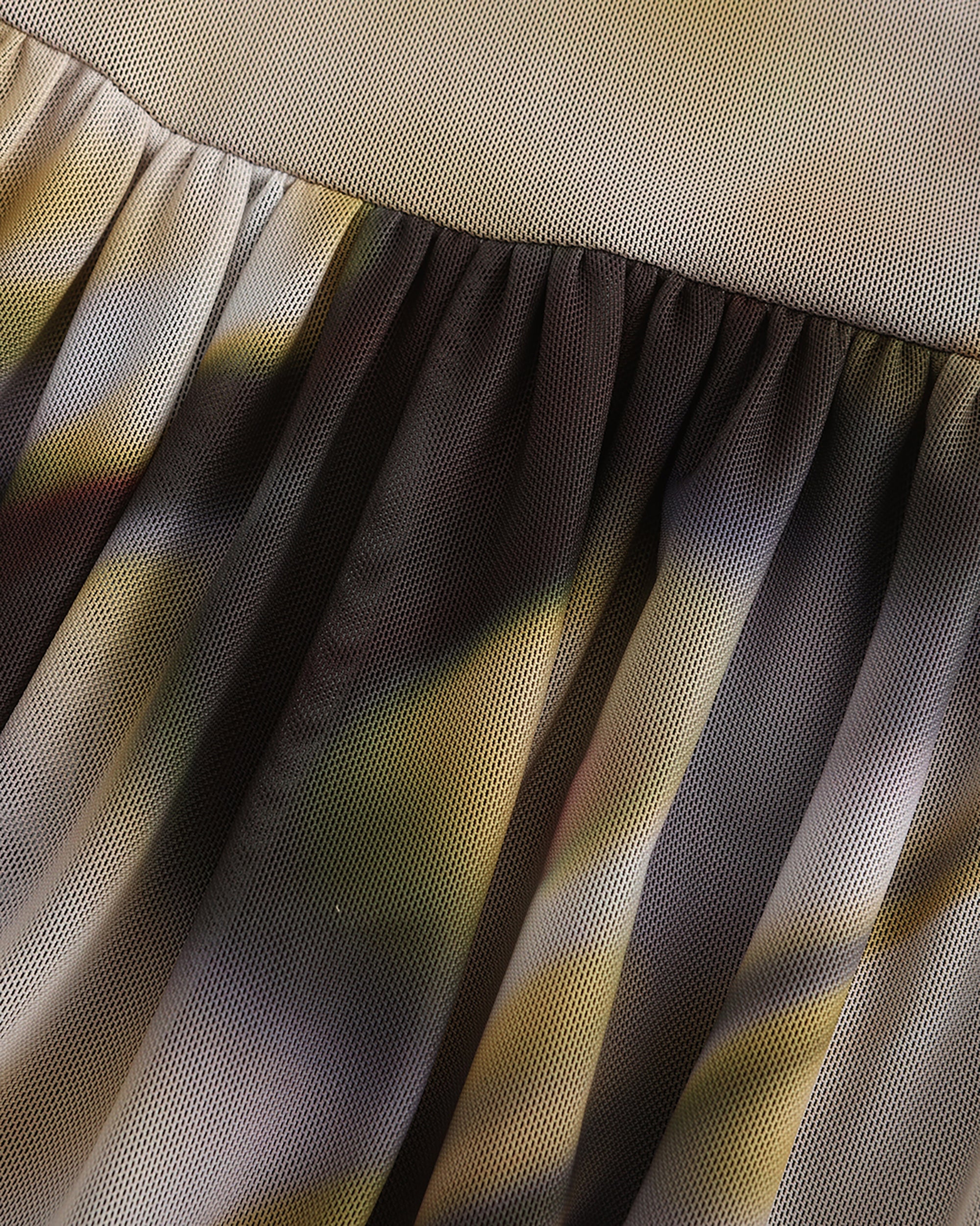 JIUWU PARK Blurred Print Gathered Maxi Skirt